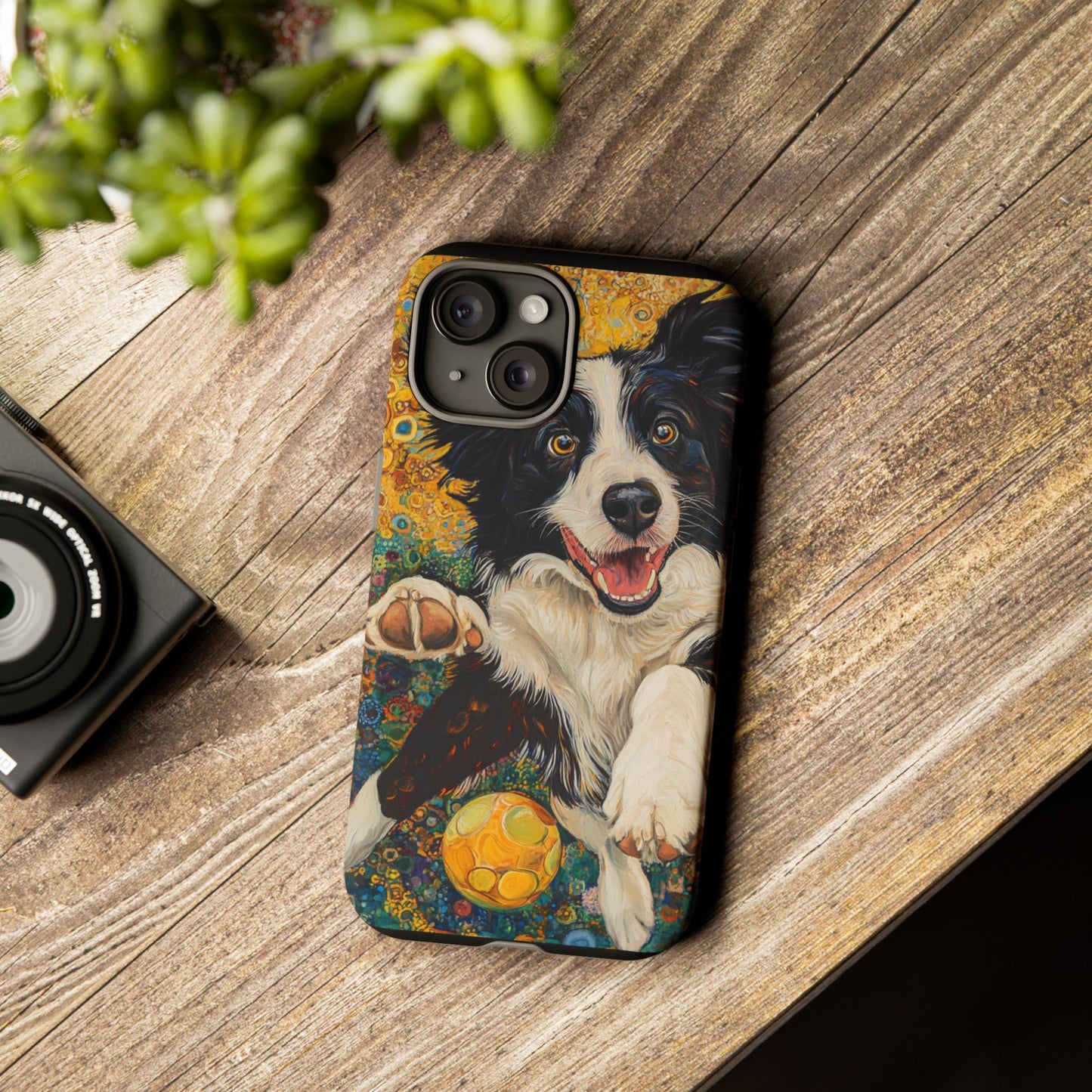 Border Collie Phone Case, Tough Cases, Pet Gifts, Customized Dog Accessories, Dog Mom Gift, Colorful Animal Artwork