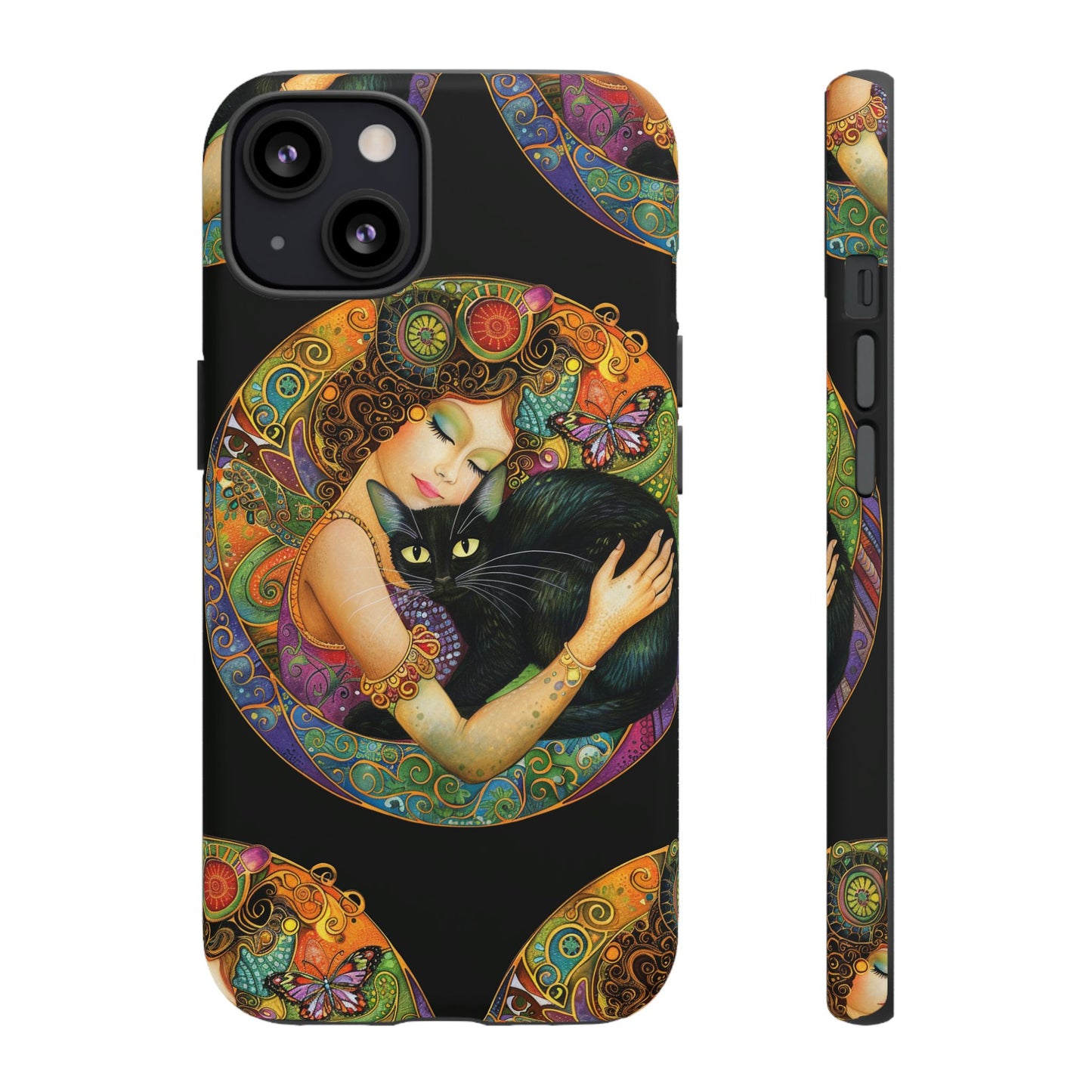 Tough Cases Phone Case, Colorful Protective Cover for Cat Lovers, Trendy Gift for Birthdays, Unique Art Phone Accessories