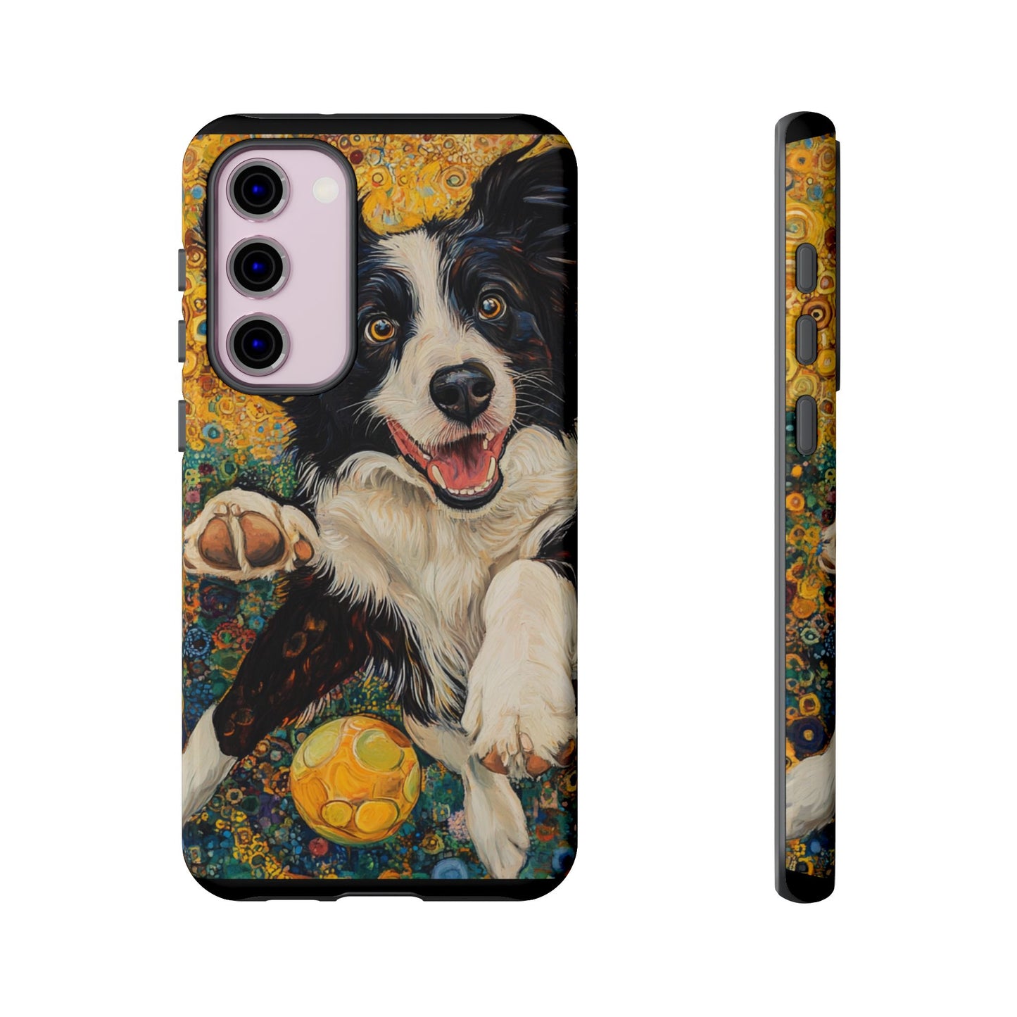 Border Collie Phone Case, Tough Cases, Pet Gifts, Customized Dog Accessories, Dog Mom Gift, Colorful Animal Artwork