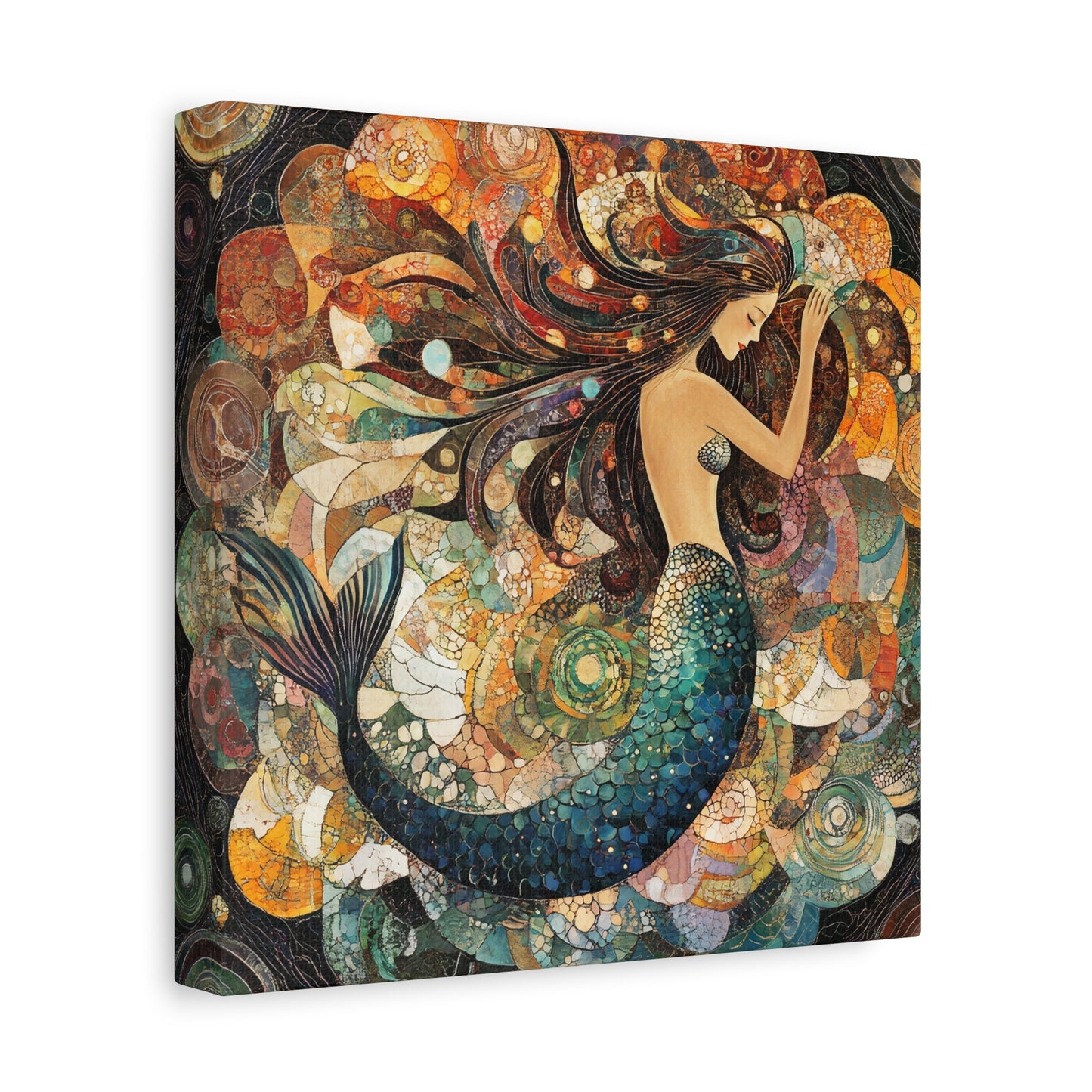 Mermaid Art Print, Canvas Wall Decor, Ocean-Themed Home Decor, Unique Gift for Mermaid Lovers, Nautical Wall Art, Coastal Decor