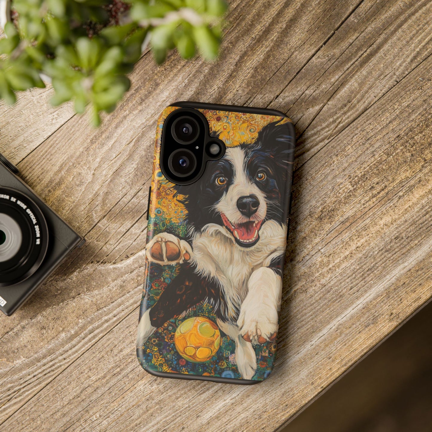 Border Collie Phone Case, Tough Cases, Pet Gifts, Customized Dog Accessories, Dog Mom Gift, Colorful Animal Artwork