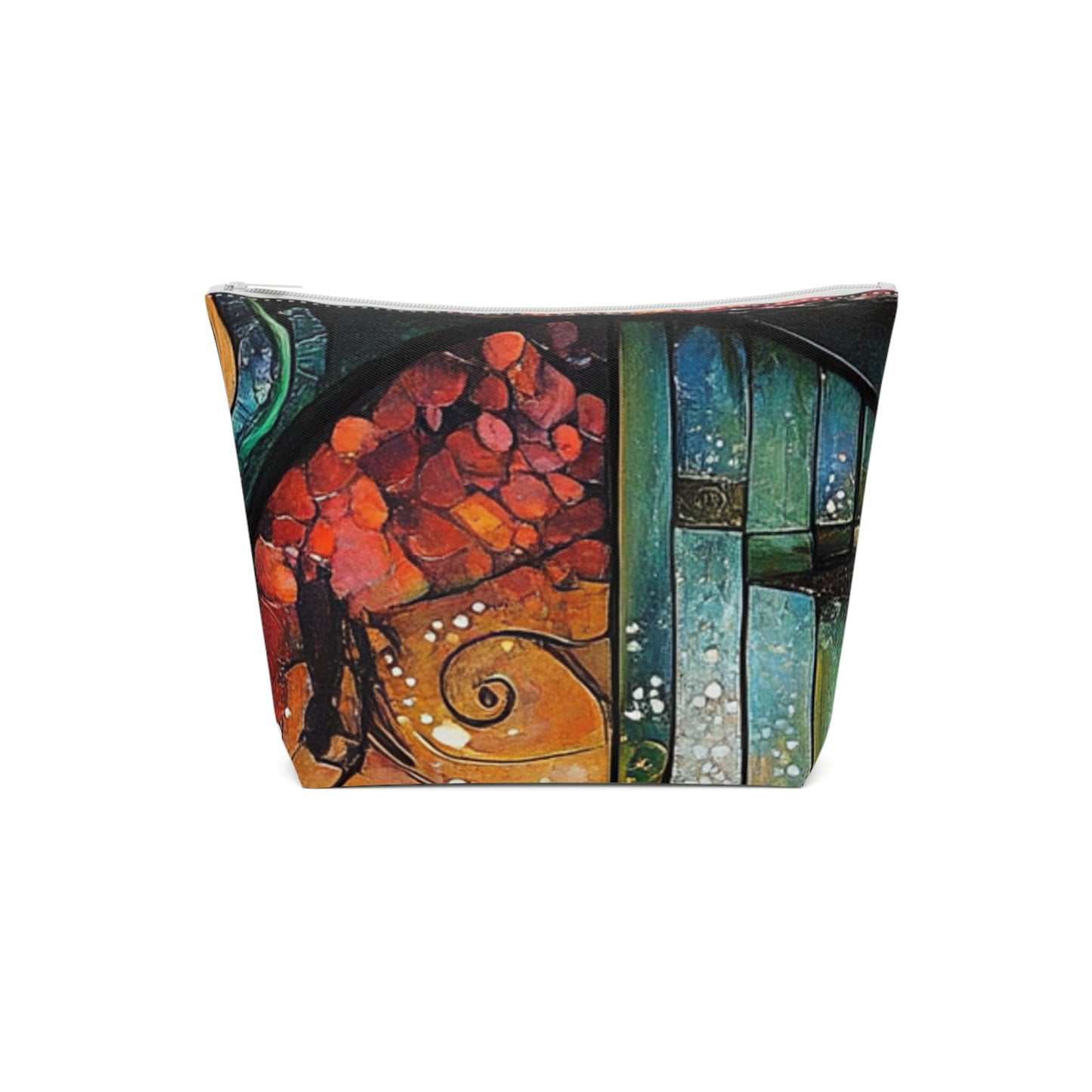 Fairy Door Artistic Cotton Cosmetic Bag, Colorful Makeup Pouch, Travel Organizer, Toiletry Bag, Unique Gift for Her