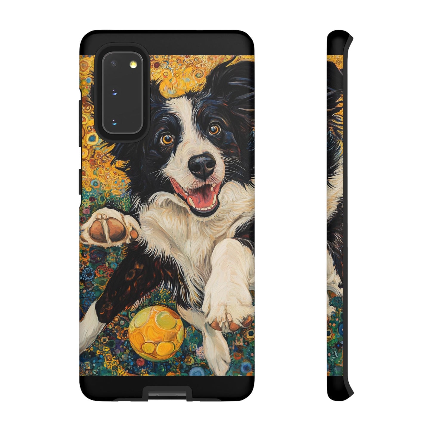 Border Collie Phone Case, Tough Cases, Pet Gifts, Customized Dog Accessories, Dog Mom Gift, Colorful Animal Artwork