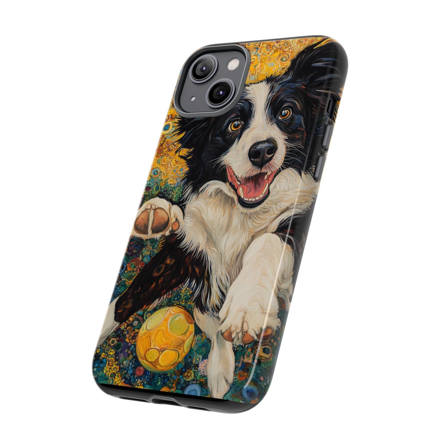 Border Collie Phone Case, Tough Cases, Pet Gifts, Customized Dog Accessories, Dog Mom Gift, Colorful Animal Artwork