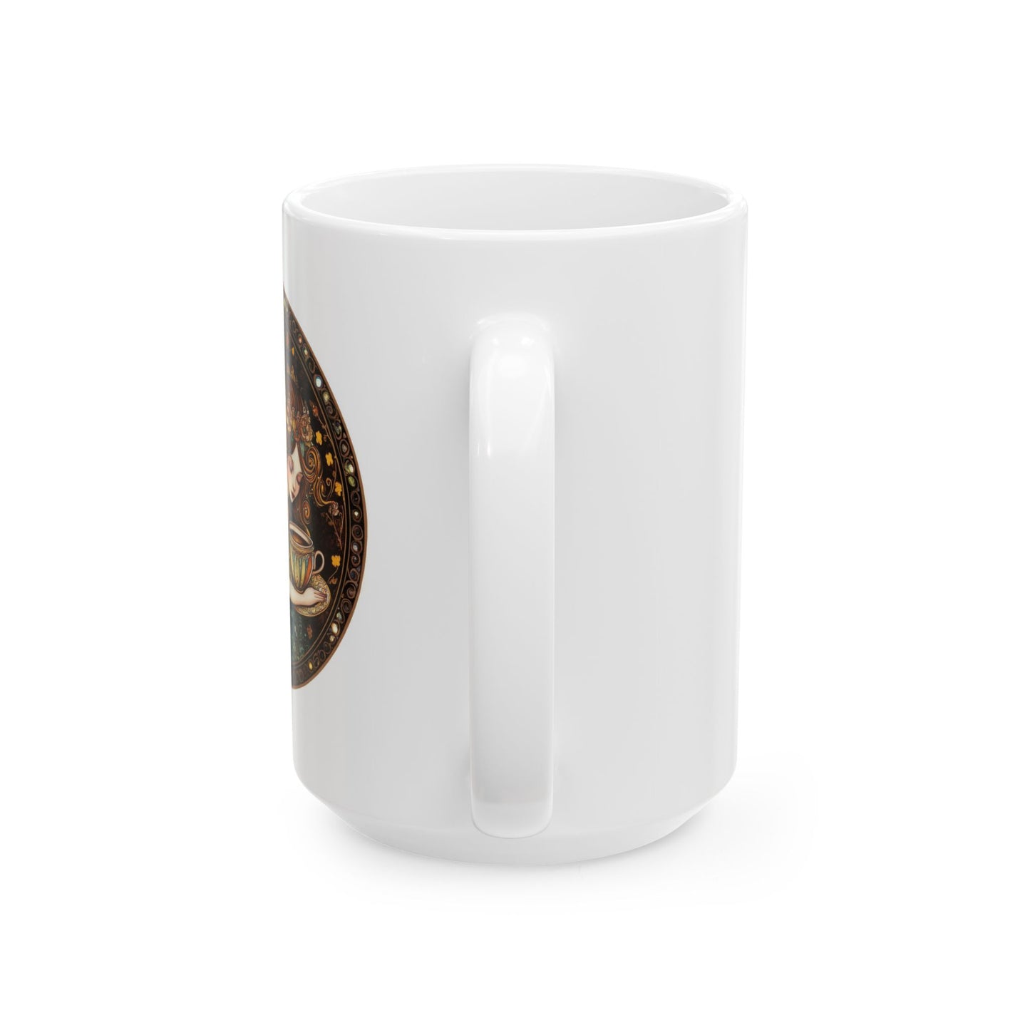 Tea Time Fairy Collection "Ginger & Lemon" Ceramic Mug - Astrology Gift, Starry Night Coffee Mug, Unique Tea Mug