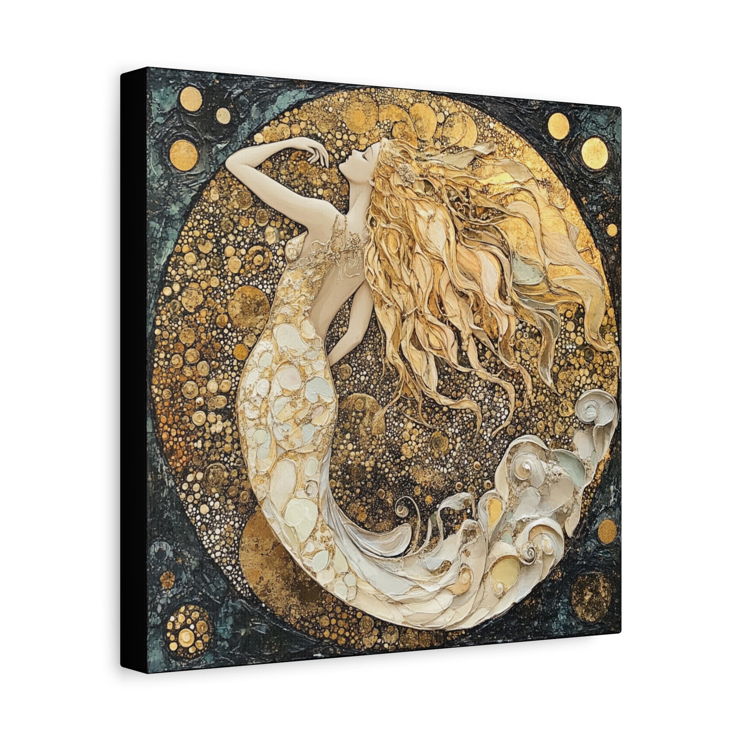 Elegant Mermaid Canvas Art, Home Decor, Wall Art, Gift for Her, Coastal Vibes, Housewarming Gift