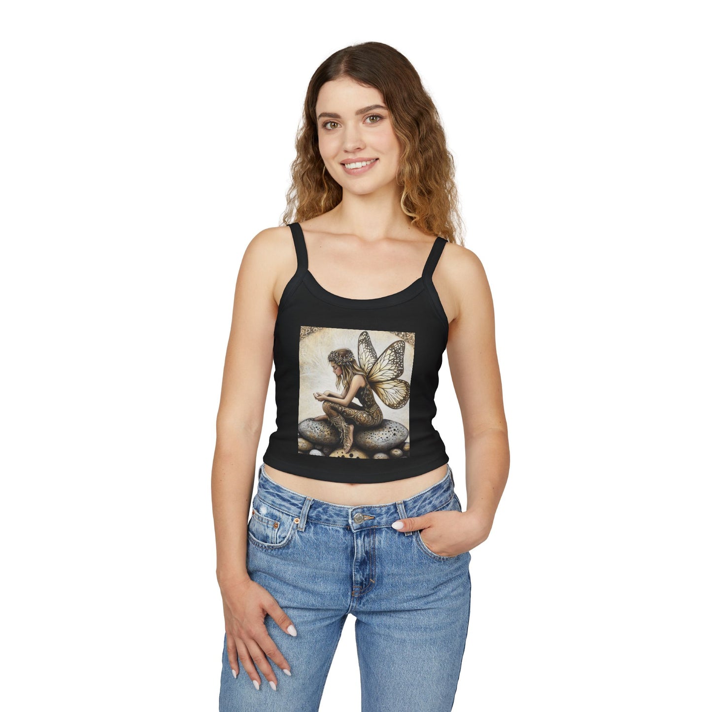 Stone Fairy Women's Spaghetti Strap Tank Top, Boho Fashion, Summer Style, Festival Wear, Gift for Her, Magical Top
