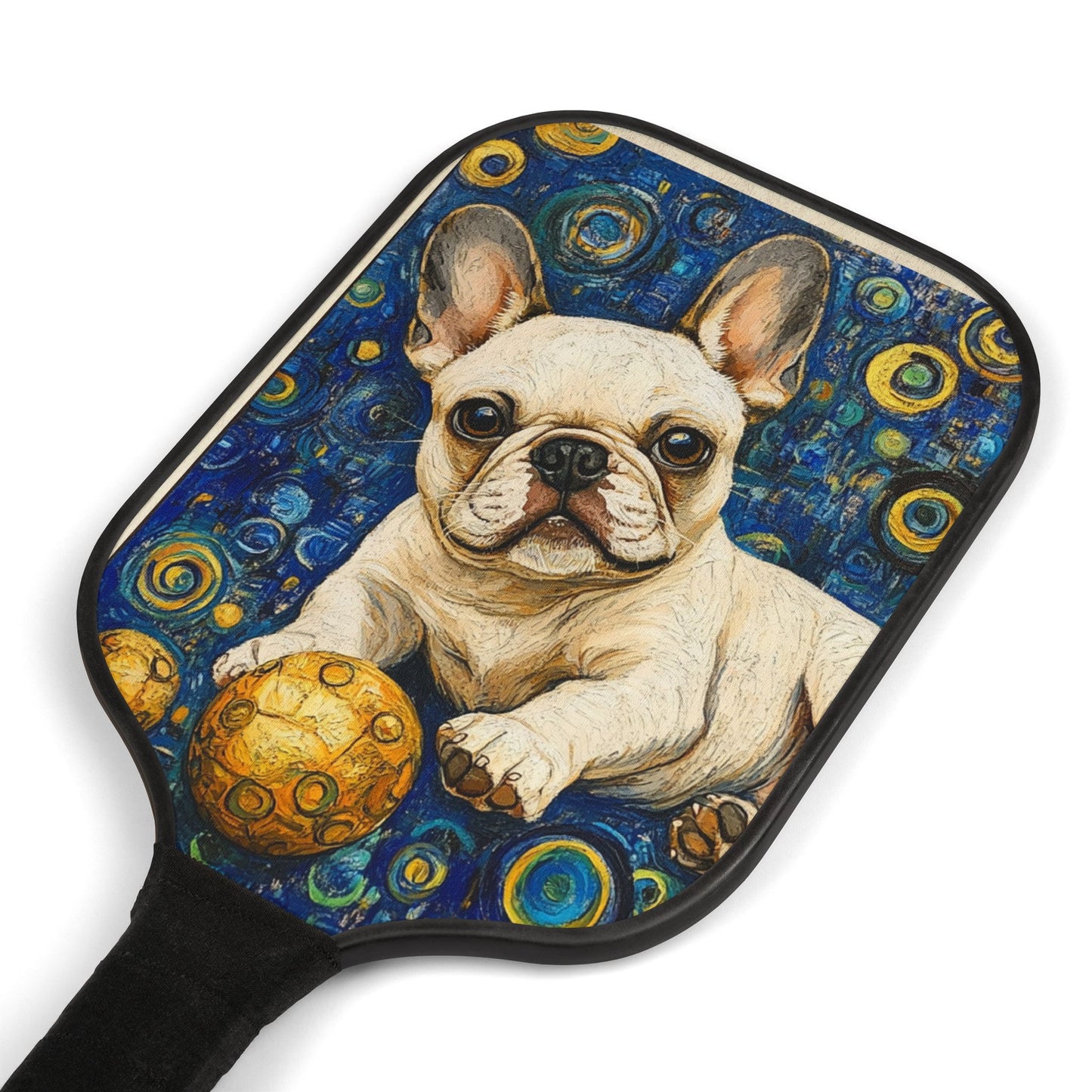 Frenchie Pickleball Paddle Set with French Bulldog Design, Fun Sports Kit for Pickleball Lovers, Unique Gift for Pet Owners and Athletes