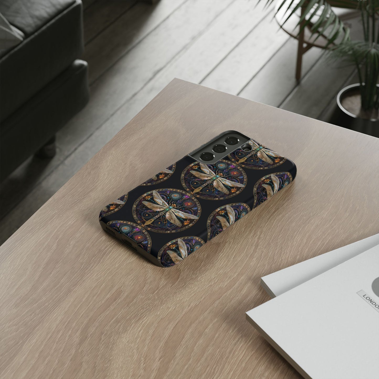 Dragonfly Phone Case, Tough Phone Cover, Artistic Cell Phone Accessory, Gift for Nature Lovers, Unique Phone Protector