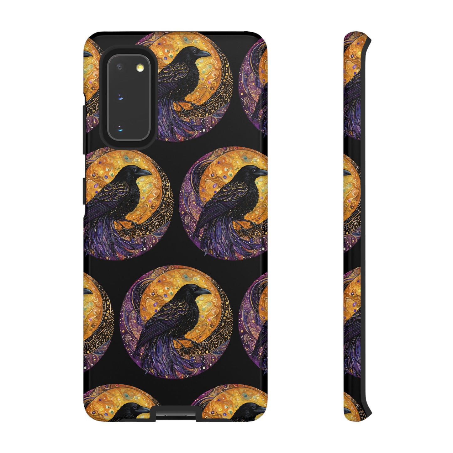 Raven Celestial Phone Case, Astrological Gift, Bird Lover Accessory, Tough Phone Cover, Gothic Aesthetic, Halloween Tech Decor