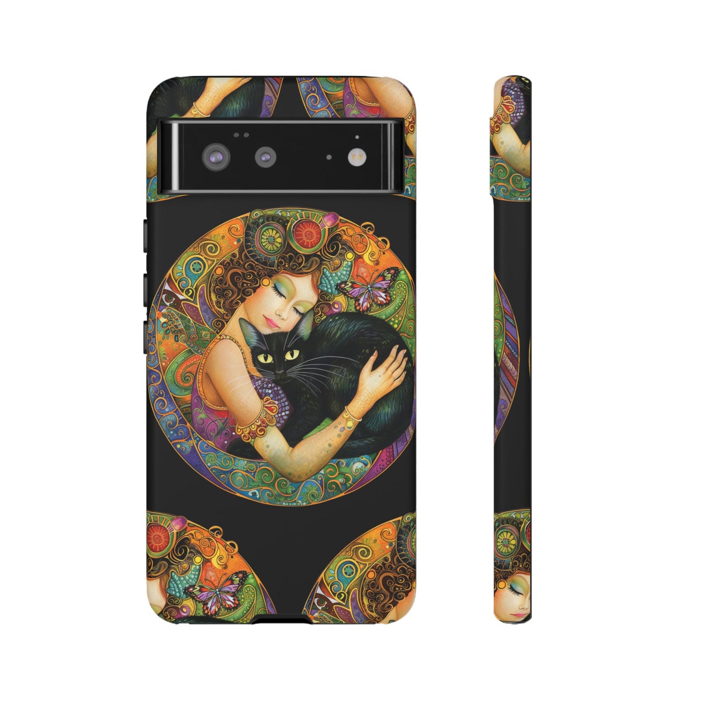 Tough Cases Phone Case, Colorful Protective Cover for Cat Lovers, Trendy Gift for Birthdays, Unique Art Phone Accessories