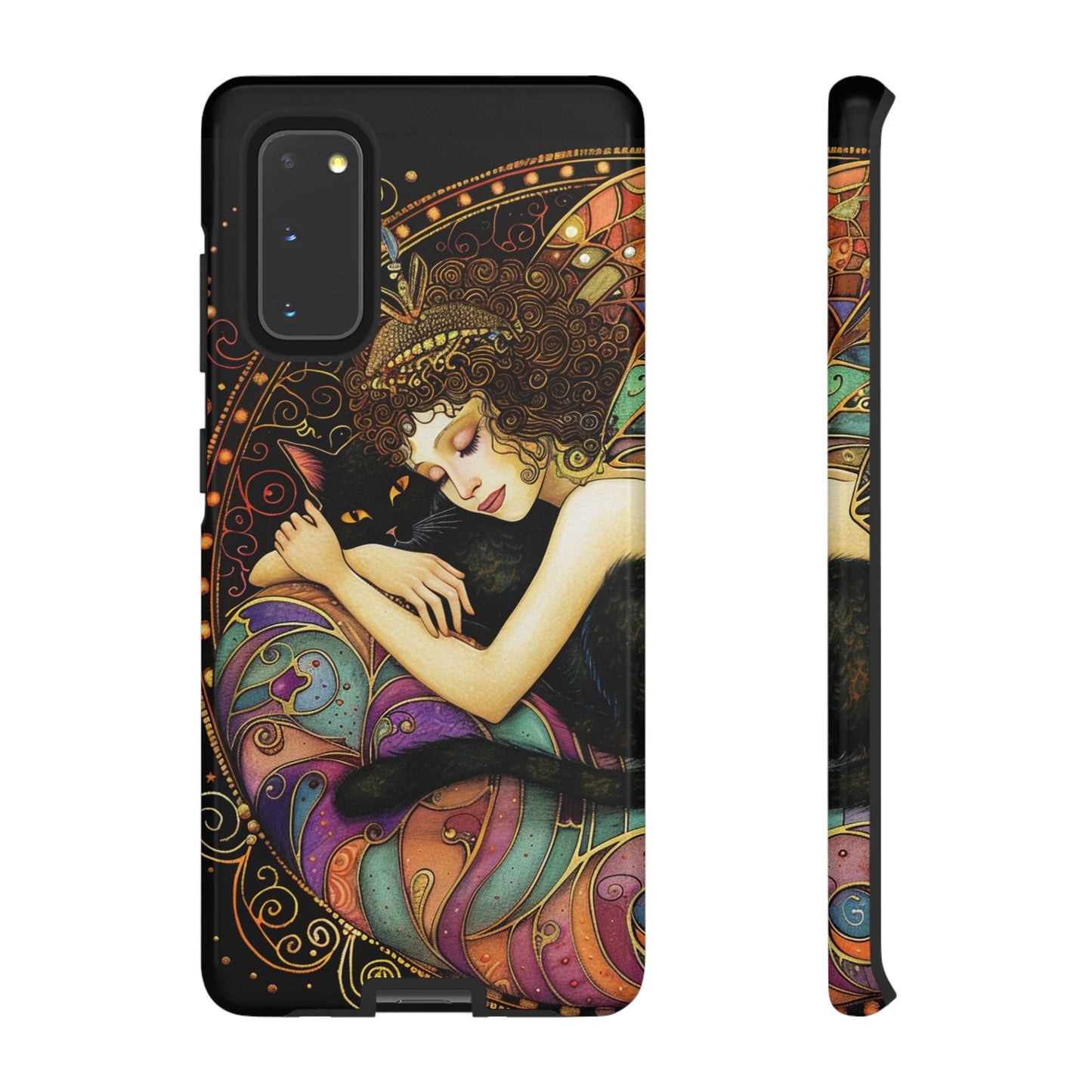 Artistic Phone Case for Cat Lovers, Tough Cases with Enchanting Design, Unique Gift for Birthdays, Holidays, and Celebrations