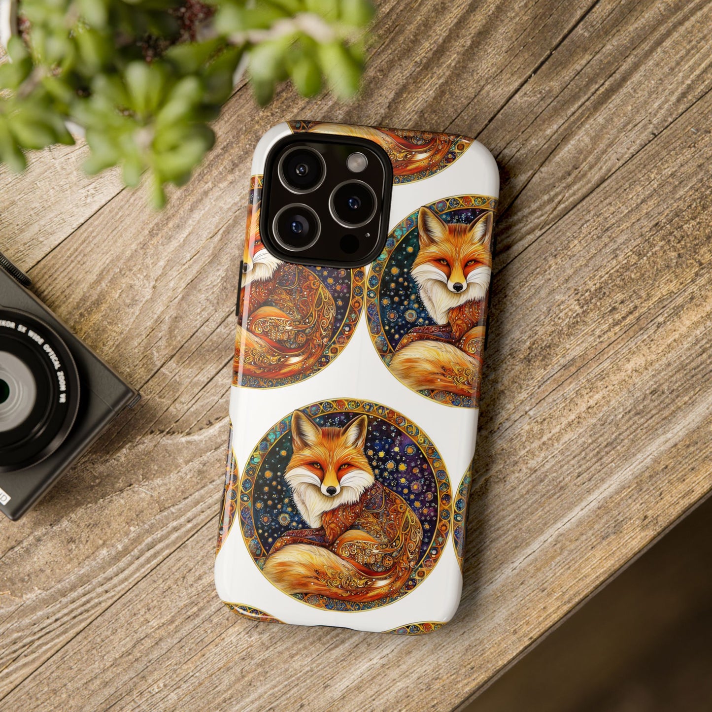 Artistic Fox Phone Case, Tough Phone Cover, Unique Gift for Animal Lovers, Stylish Tech Accessory, Nature-Inspired Decor