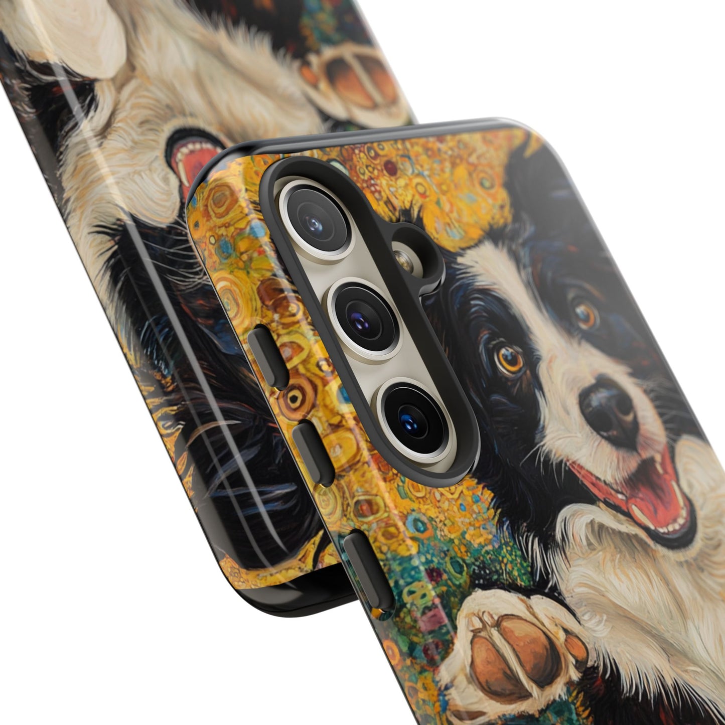 Border Collie Phone Case, Tough Cases, Pet Gifts, Customized Dog Accessories, Dog Mom Gift, Colorful Animal Artwork