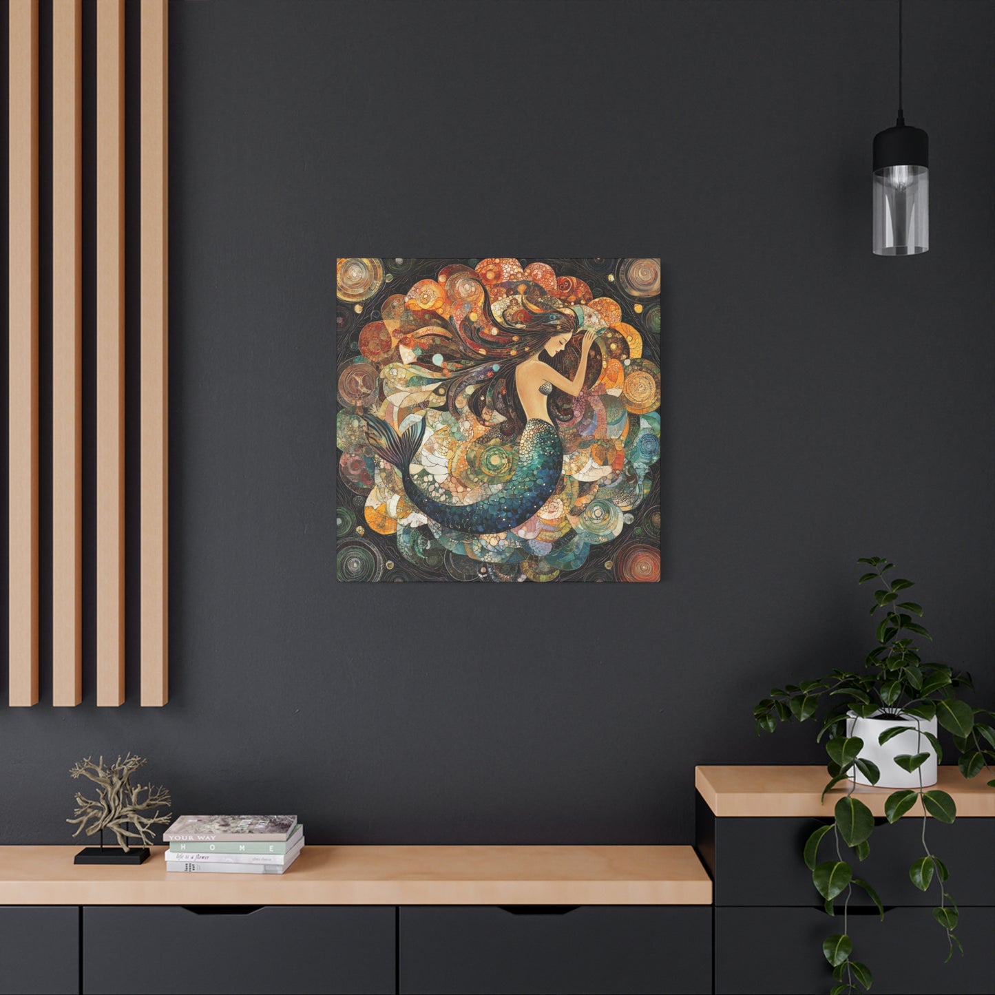Mermaid Art Print, Canvas Wall Decor, Ocean-Themed Home Decor, Unique Gift for Mermaid Lovers, Nautical Wall Art, Coastal Decor