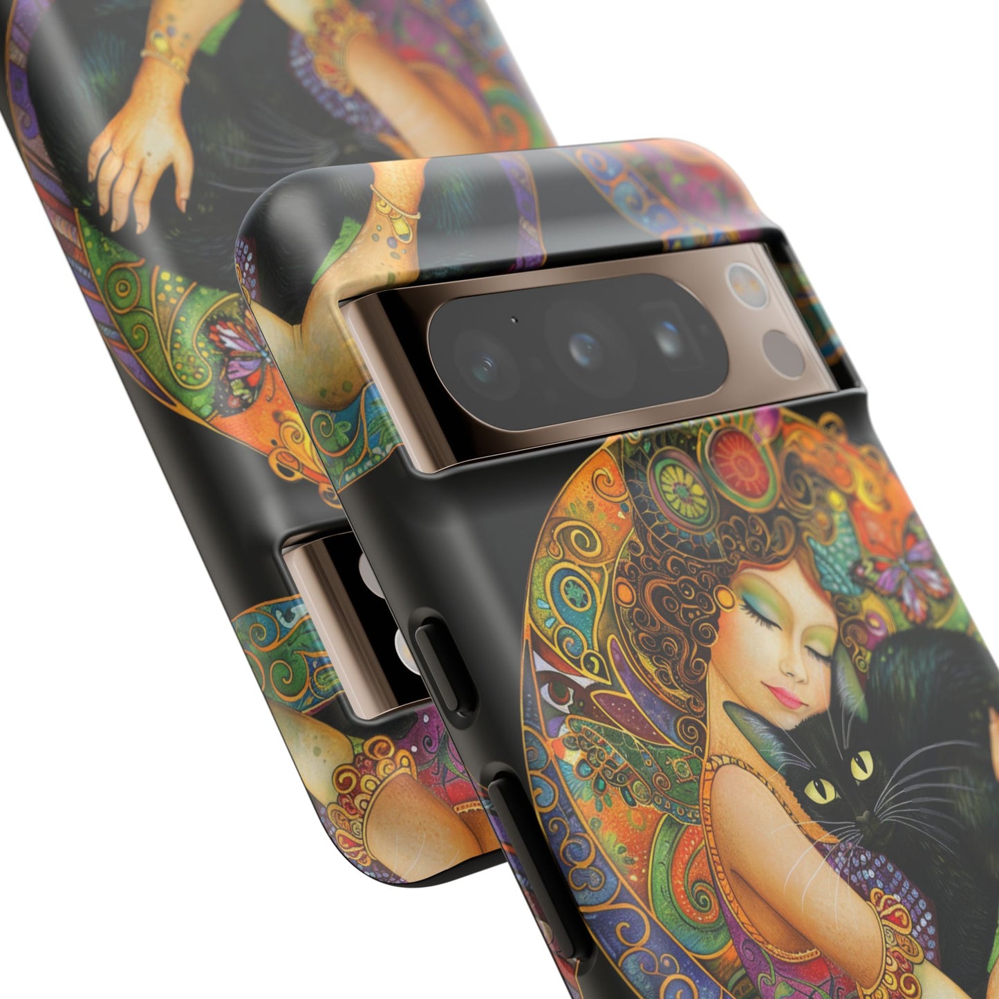 Tough Cases Phone Case, Colorful Protective Cover for Cat Lovers, Trendy Gift for Birthdays, Unique Art Phone Accessories