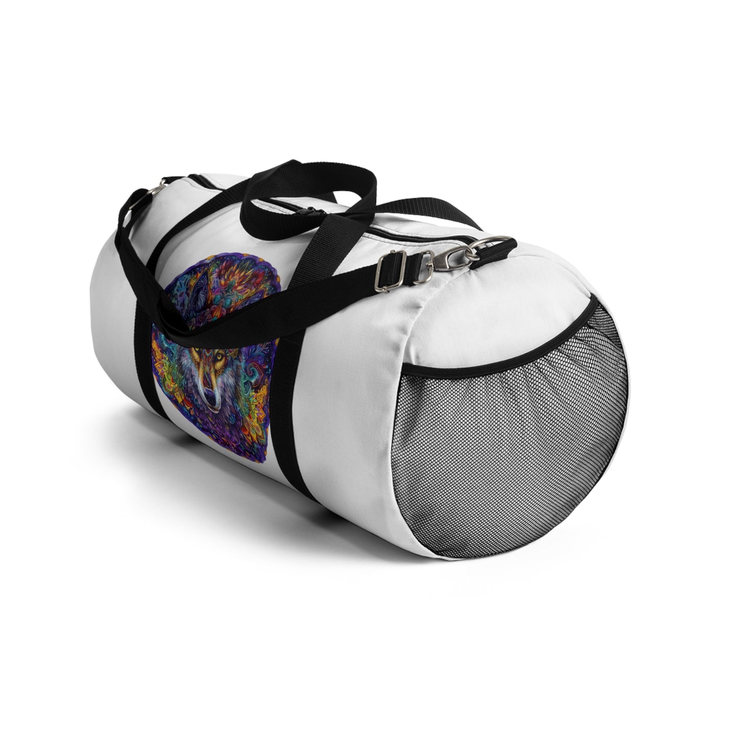 Colorful Wolf Design Duffel Bag | Travel Bag, Gym Bag, Weekend Getaway, Animal Lover Gift, Bohemian Style