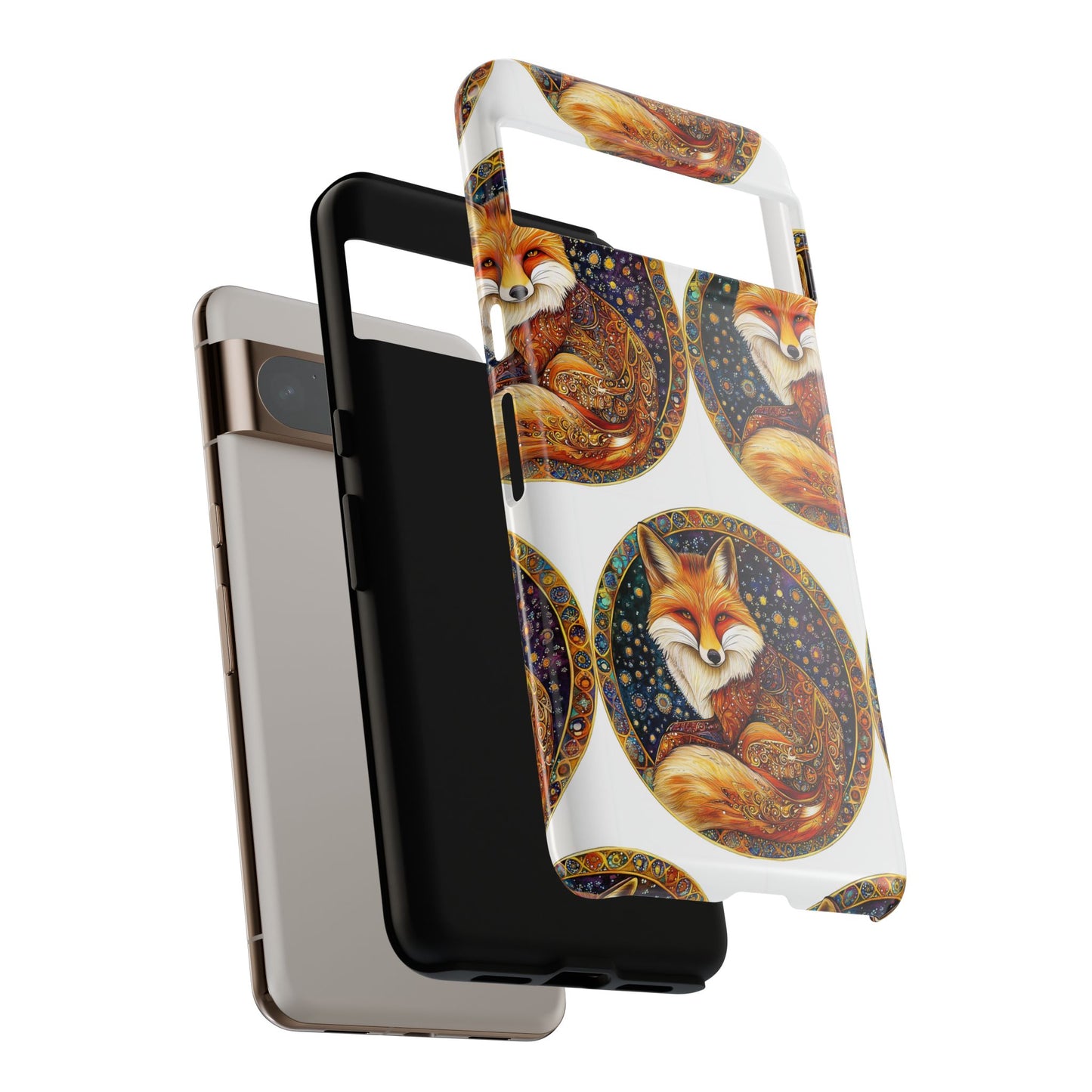 Artistic Fox Phone Case, Tough Phone Cover, Unique Gift for Animal Lovers, Stylish Tech Accessory, Nature-Inspired Decor
