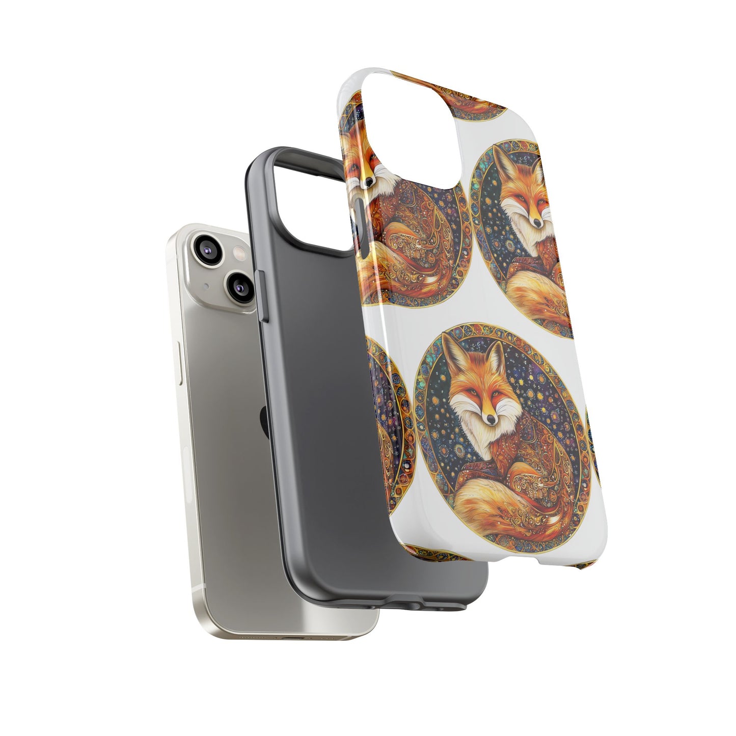 Artistic Fox Phone Case, Tough Phone Cover, Unique Gift for Animal Lovers, Stylish Tech Accessory, Nature-Inspired Decor