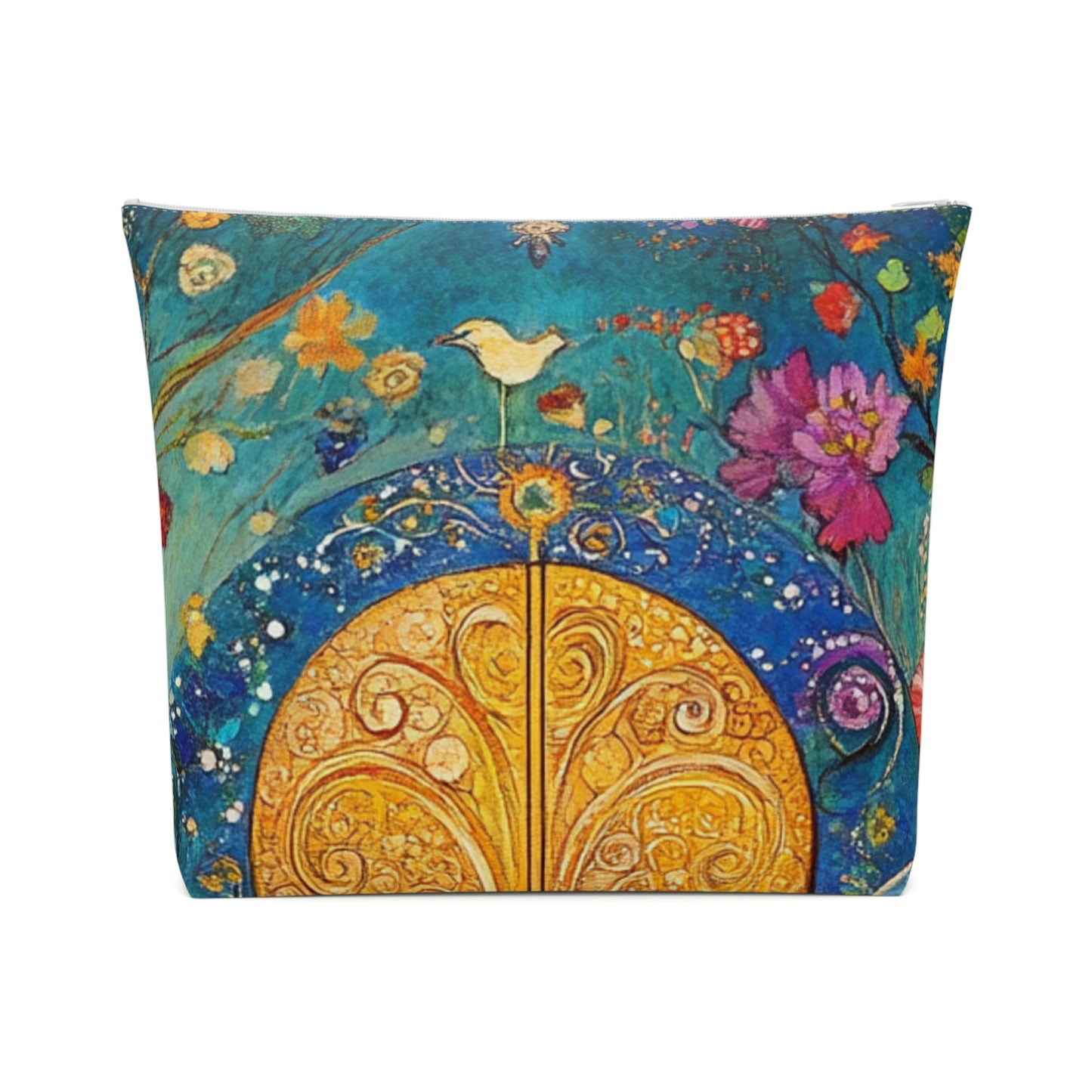 Colorful Floral Cosmetic Bag, Makeup Pouch, Travel Organizer, Gift for Her, Boho Style