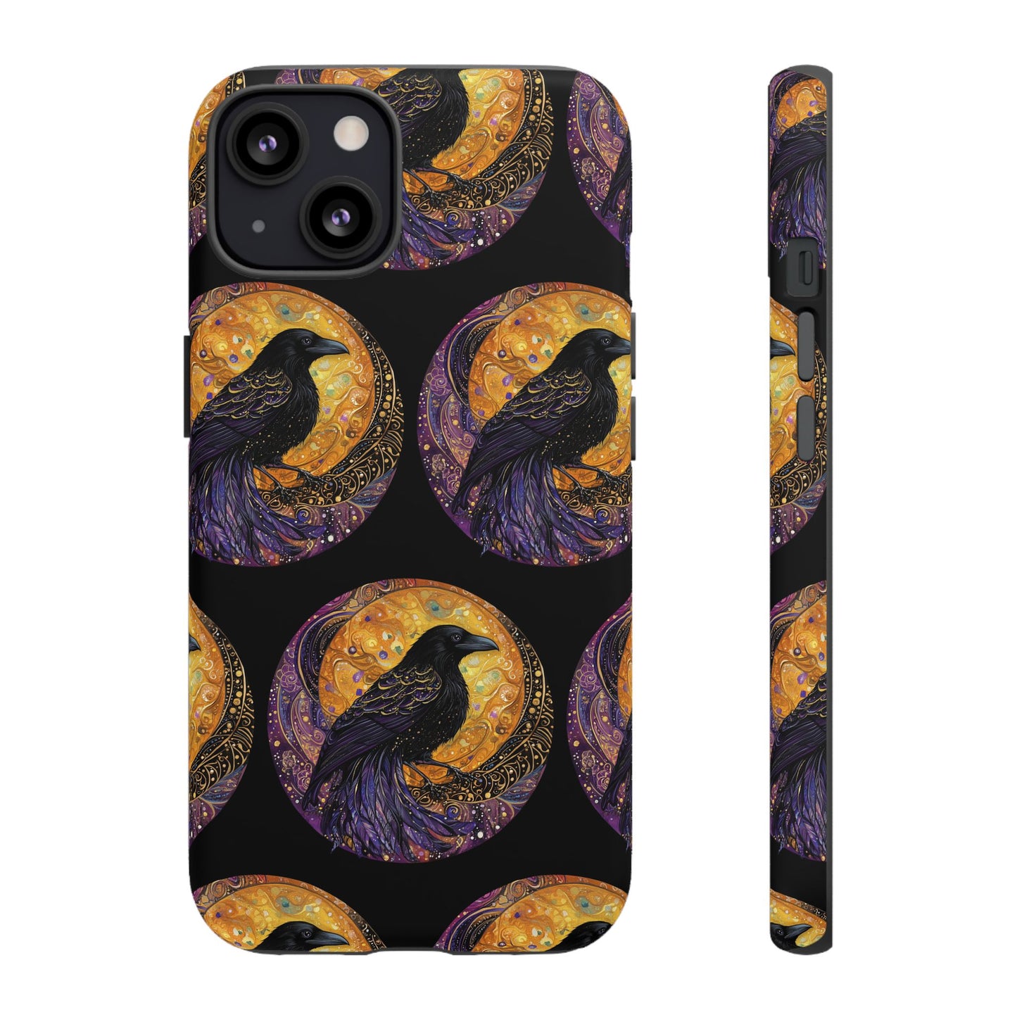 Raven Celestial Phone Case, Astrological Gift, Bird Lover Accessory, Tough Phone Cover, Gothic Aesthetic, Halloween Tech Decor