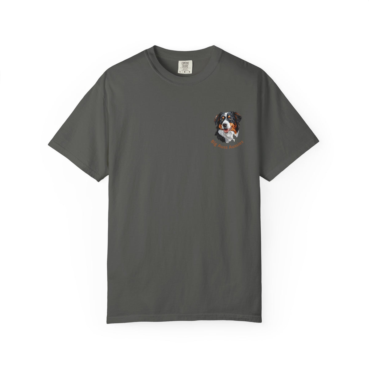 Big Auss Aussies T-shirt, Unisex Garment-Dyed Tee, Tri Color Australian Shepherd