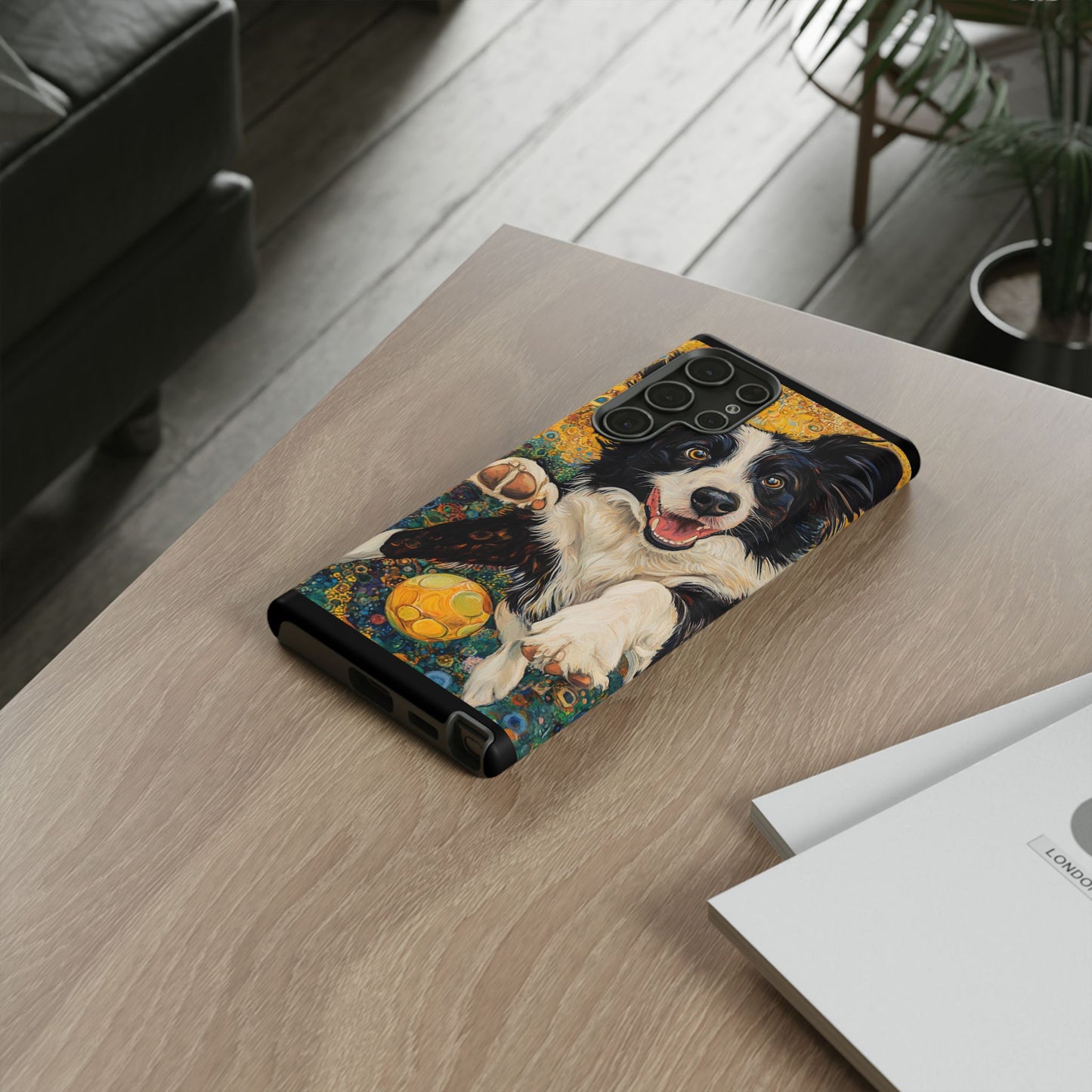 Border Collie Phone Case, Tough Cases, Pet Gifts, Customized Dog Accessories, Dog Mom Gift, Colorful Animal Artwork