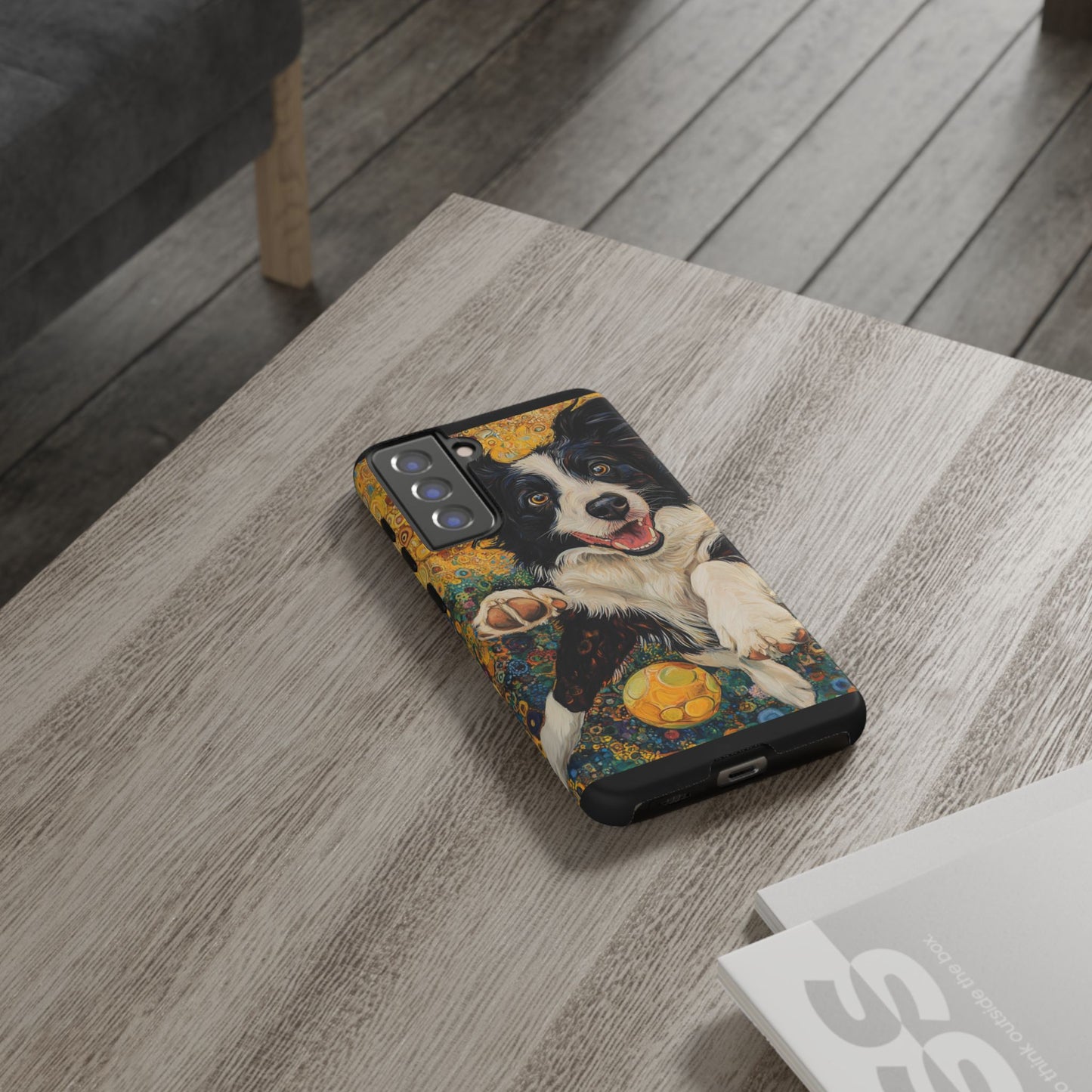 Border Collie Phone Case, Tough Cases, Pet Gifts, Customized Dog Accessories, Dog Mom Gift, Colorful Animal Artwork