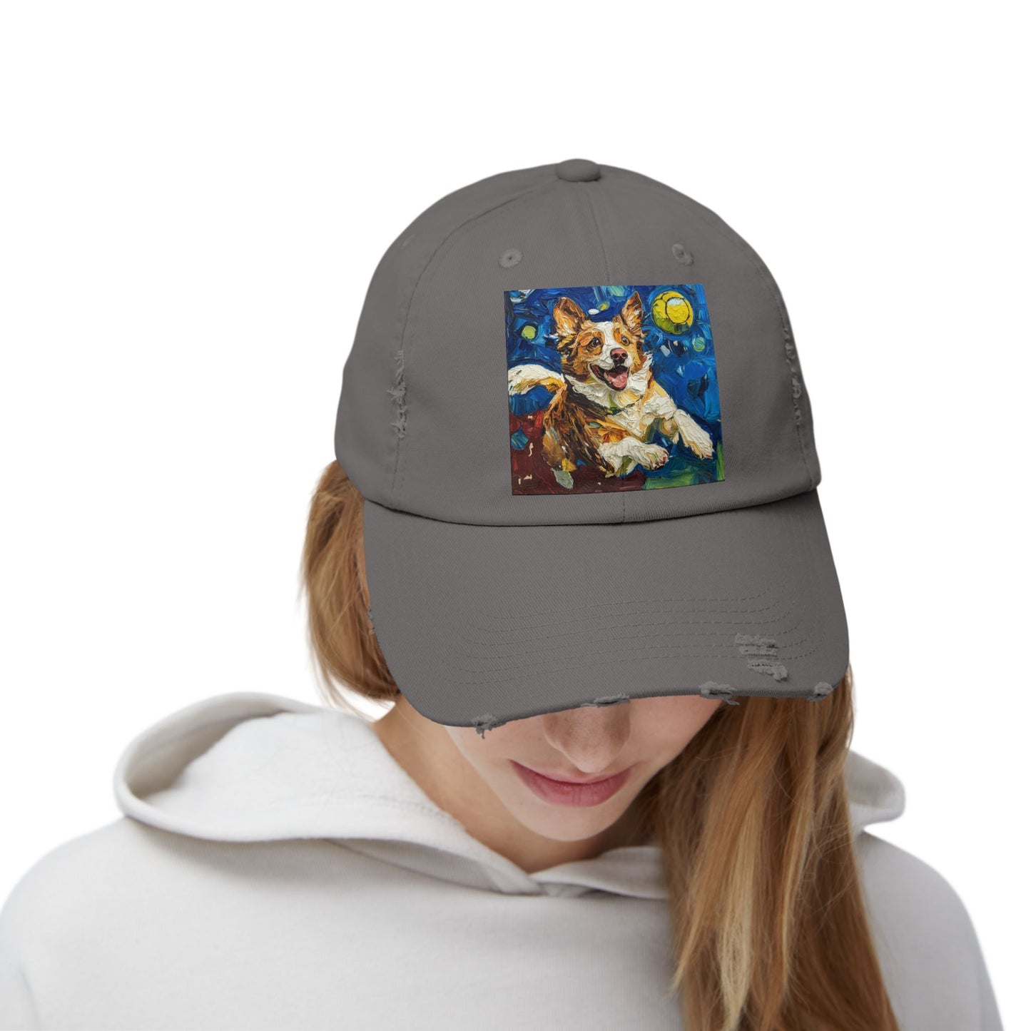 Pickleball Australian Shepherd Lovers Unisex Distressed Cap, Pet Lover Gift, Casual Hat, Unique Dog Art Cap, Birthday Gift for Dog Owners