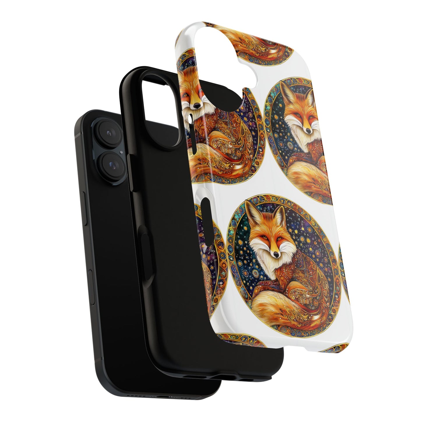 Artistic Fox Phone Case, Tough Phone Cover, Unique Gift for Animal Lovers, Stylish Tech Accessory, Nature-Inspired Decor
