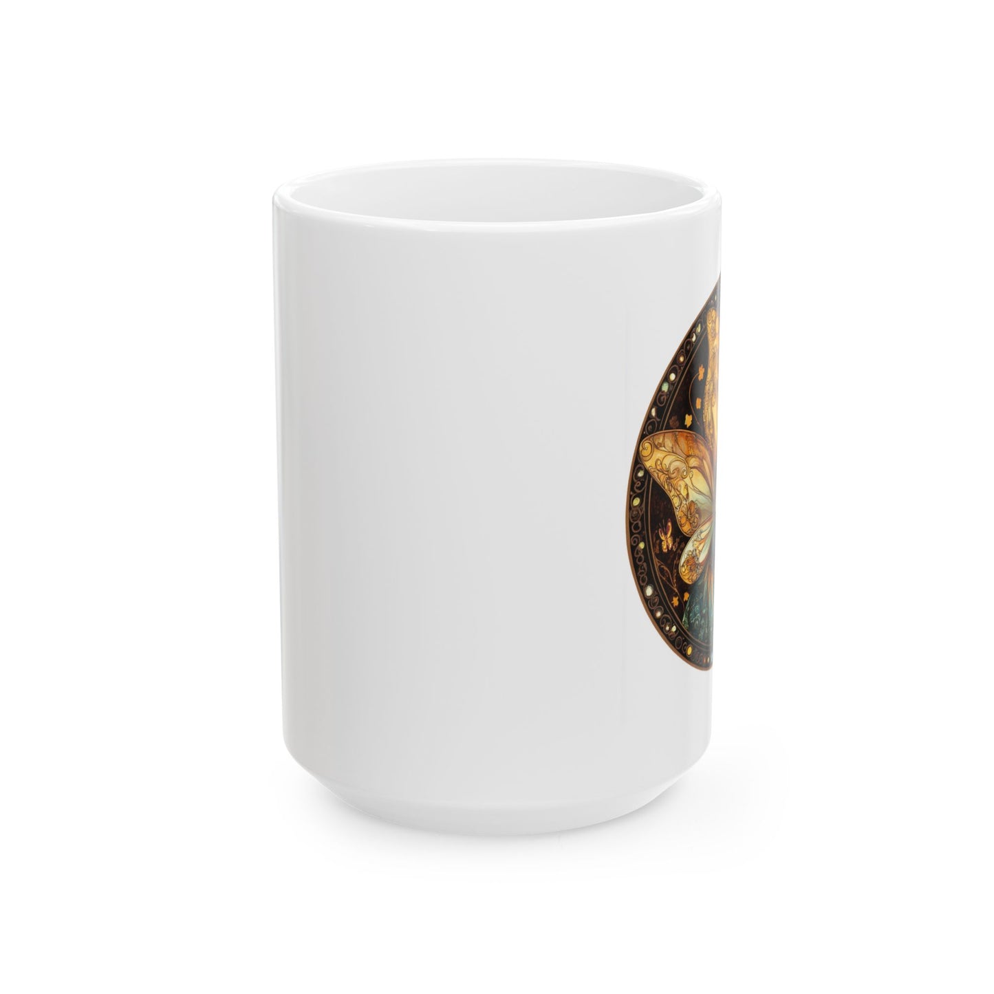 Tea Time Fairy Collection "Ginger & Lemon" Ceramic Mug - Astrology Gift, Starry Night Coffee Mug, Unique Tea Mug