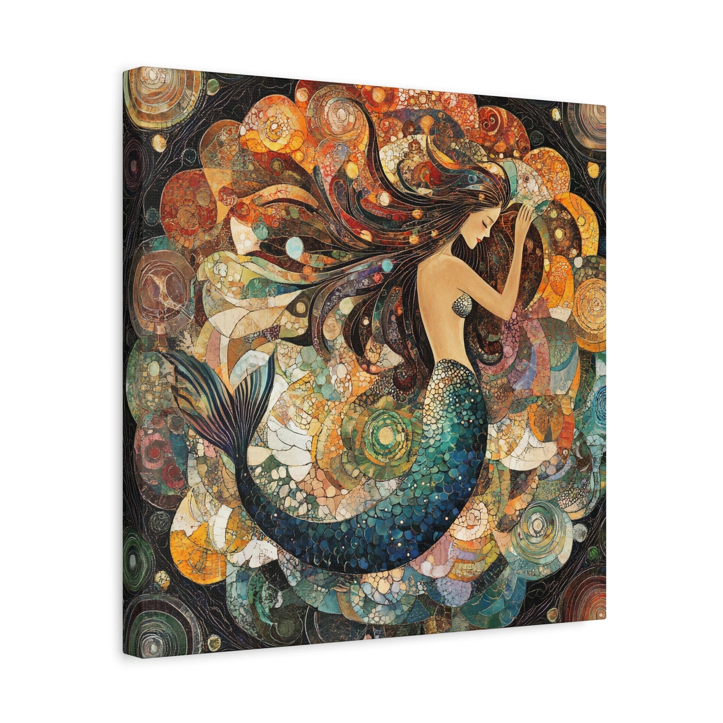 Mermaid Art Print, Canvas Wall Decor, Ocean-Themed Home Decor, Unique Gift for Mermaid Lovers, Nautical Wall Art, Coastal Decor