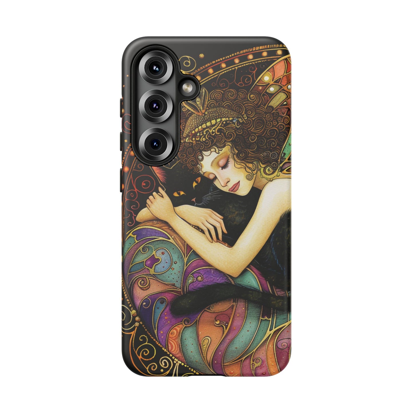 Artistic Phone Case for Cat Lovers, Tough Cases with Enchanting Design, Unique Gift for Birthdays, Holidays, and Celebrations