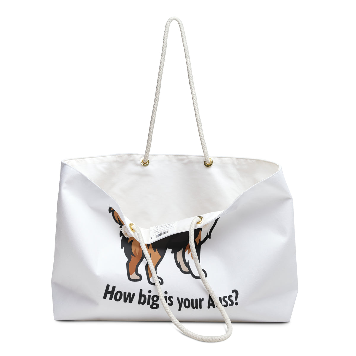 Big Auss Aussies Weekender Bag - Perfect for Aussie Lovers - How Big is Your Auss?