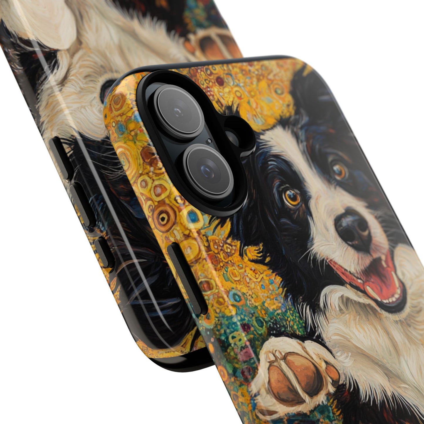 Border Collie Phone Case, Tough Cases, Pet Gifts, Customized Dog Accessories, Dog Mom Gift, Colorful Animal Artwork