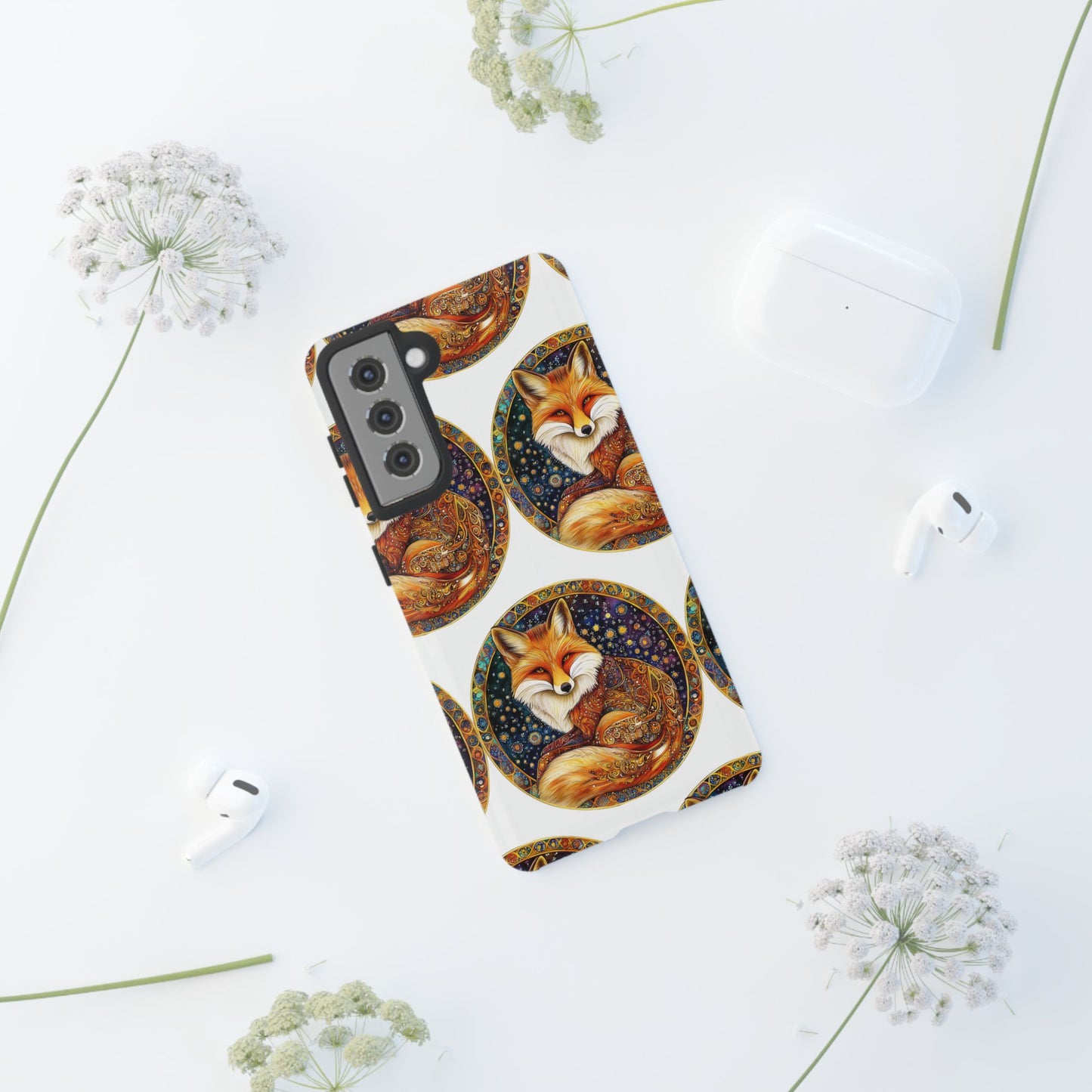 Artistic Fox Phone Case, Tough Phone Cover, Unique Gift for Animal Lovers, Stylish Tech Accessory, Nature-Inspired Decor