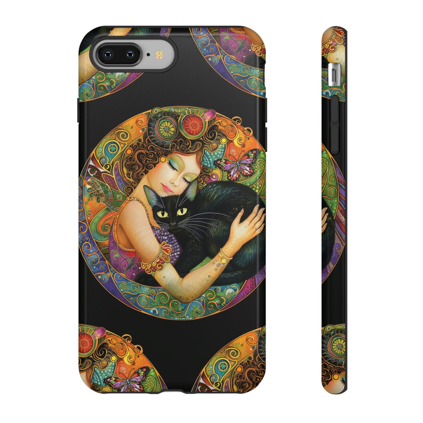 Tough Cases Phone Case, Colorful Protective Cover for Cat Lovers, Trendy Gift for Birthdays, Unique Art Phone Accessories