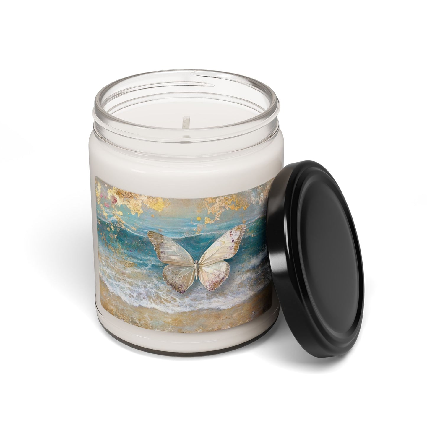 Butterfly Serenity Scented Soy Candle | Relaxing Home Decor, Eco-Friendly Gift, Aromatherapy, Beach Vibes, Handmade Candle