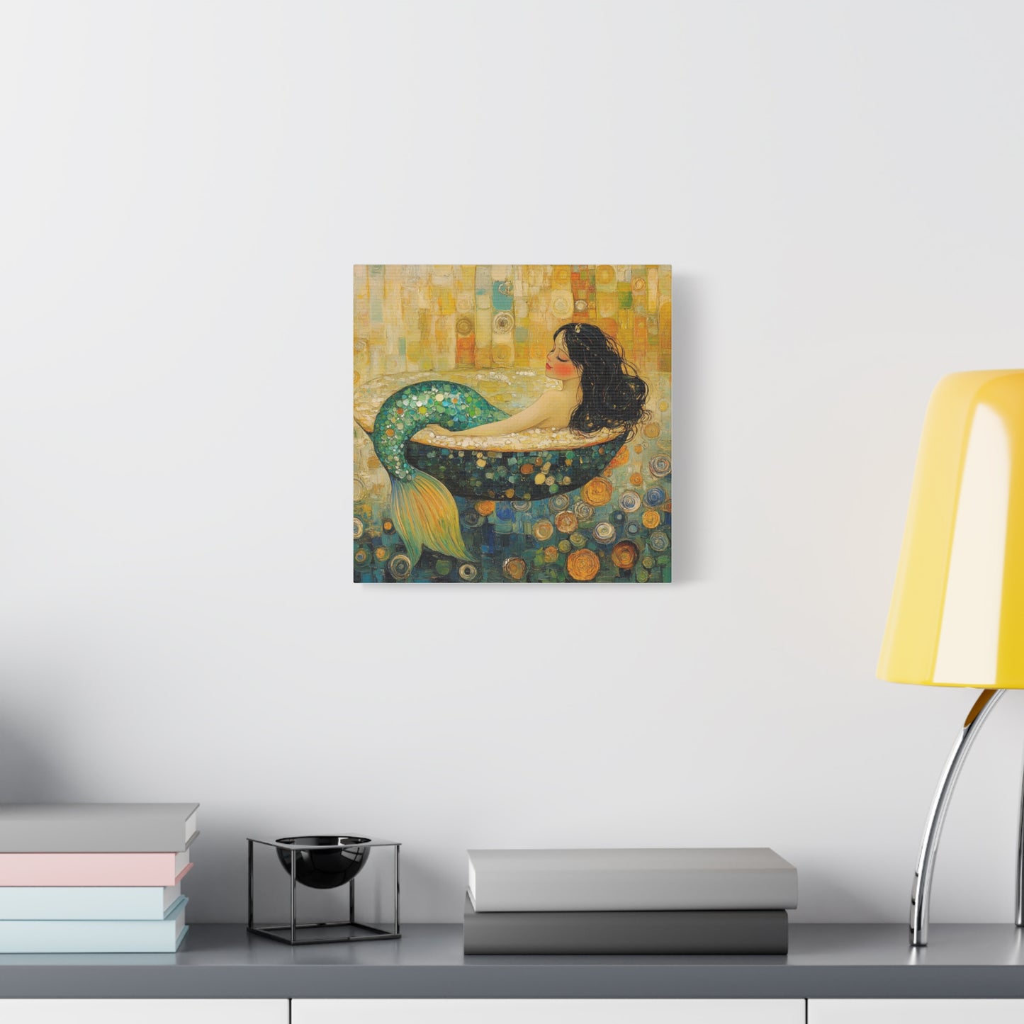 Serene Mermaid Canvas Art, Wall Decor, Home Decoration, Art Gift, Coastal Living, Beach Theme, Printable Artwork