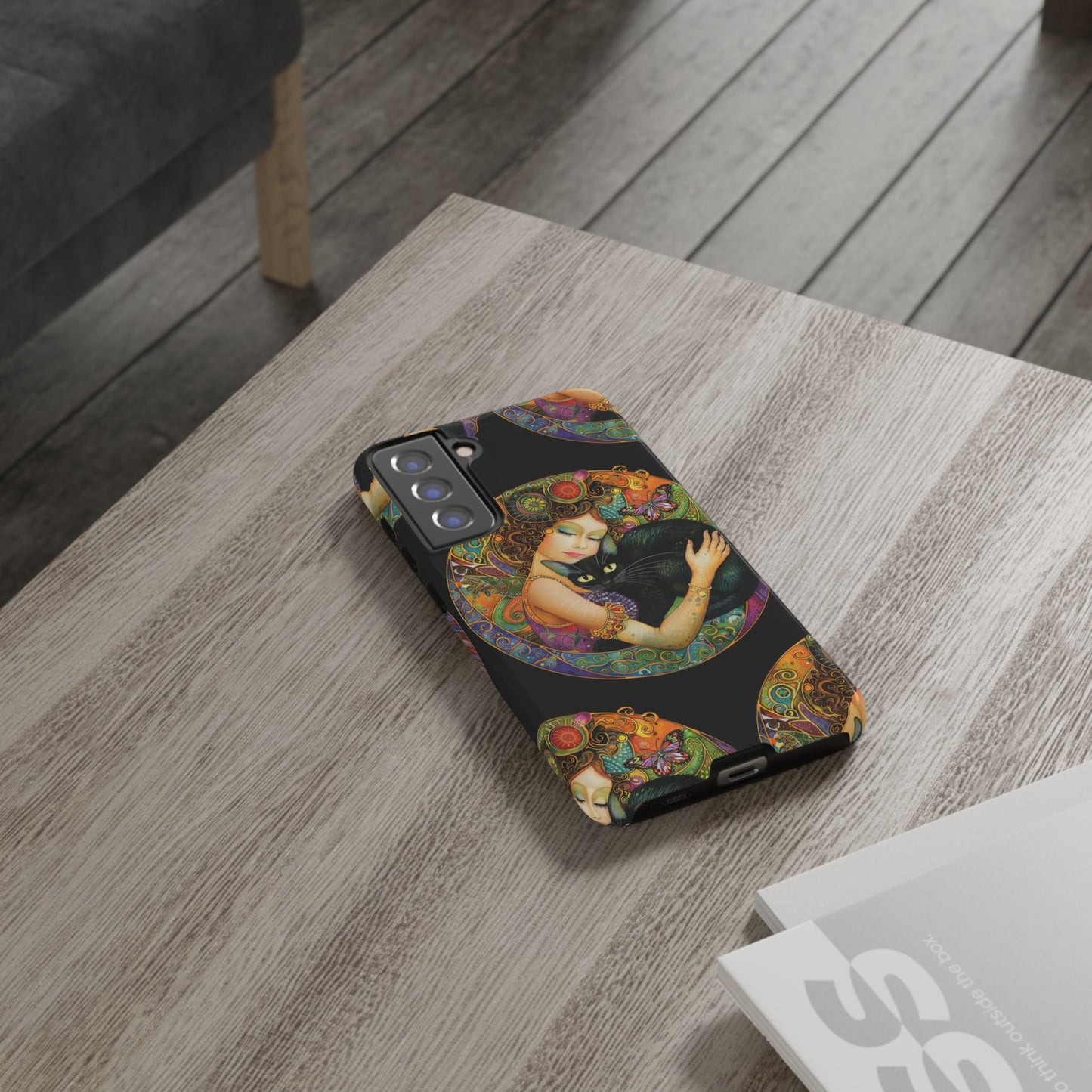 Tough Cases Phone Case, Colorful Protective Cover for Cat Lovers, Trendy Gift for Birthdays, Unique Art Phone Accessories