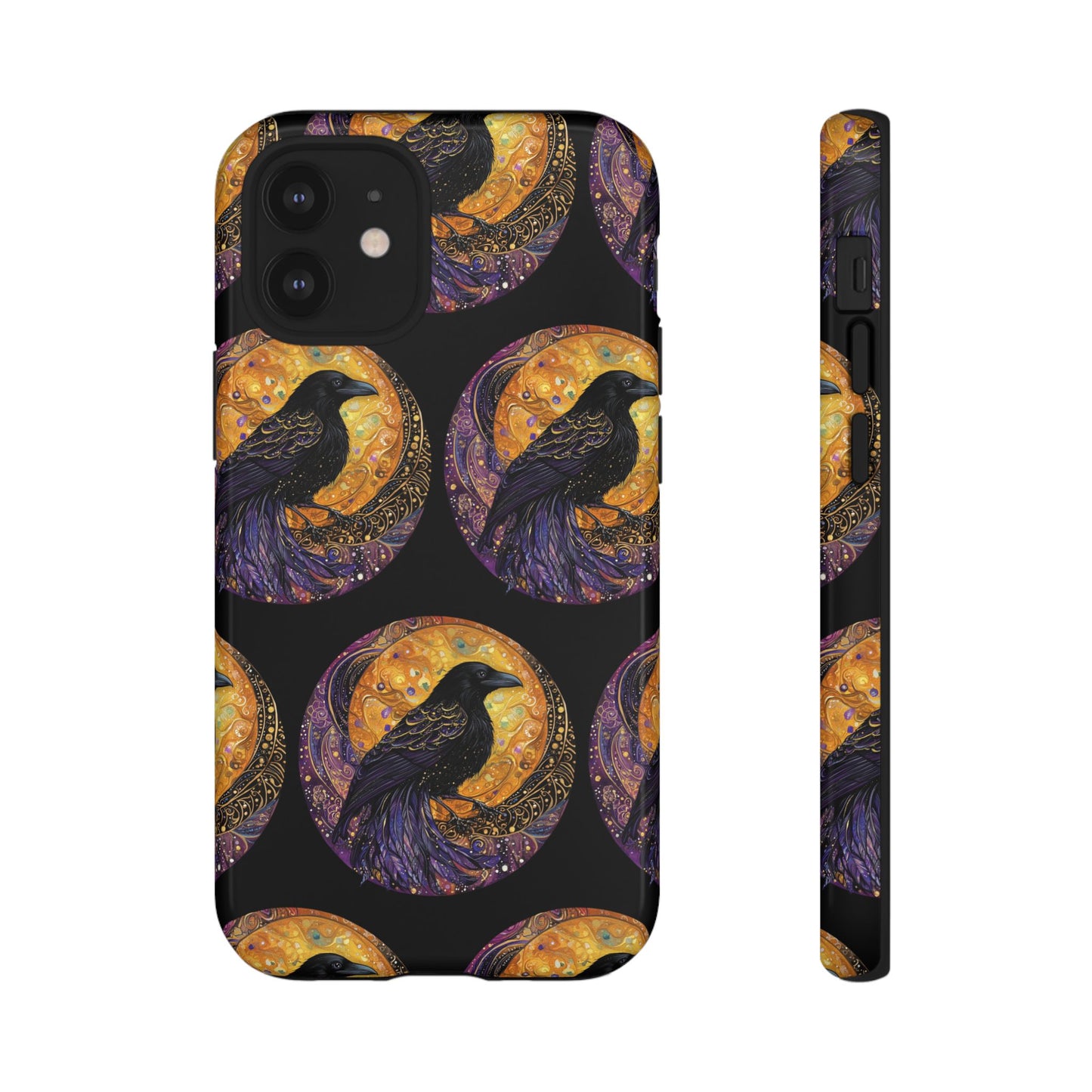 Raven Celestial Phone Case, Astrological Gift, Bird Lover Accessory, Tough Phone Cover, Gothic Aesthetic, Halloween Tech Decor