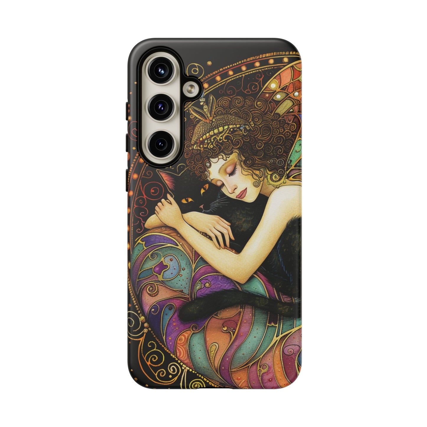 Artistic Phone Case for Cat Lovers, Tough Cases with Enchanting Design, Unique Gift for Birthdays, Holidays, and Celebrations