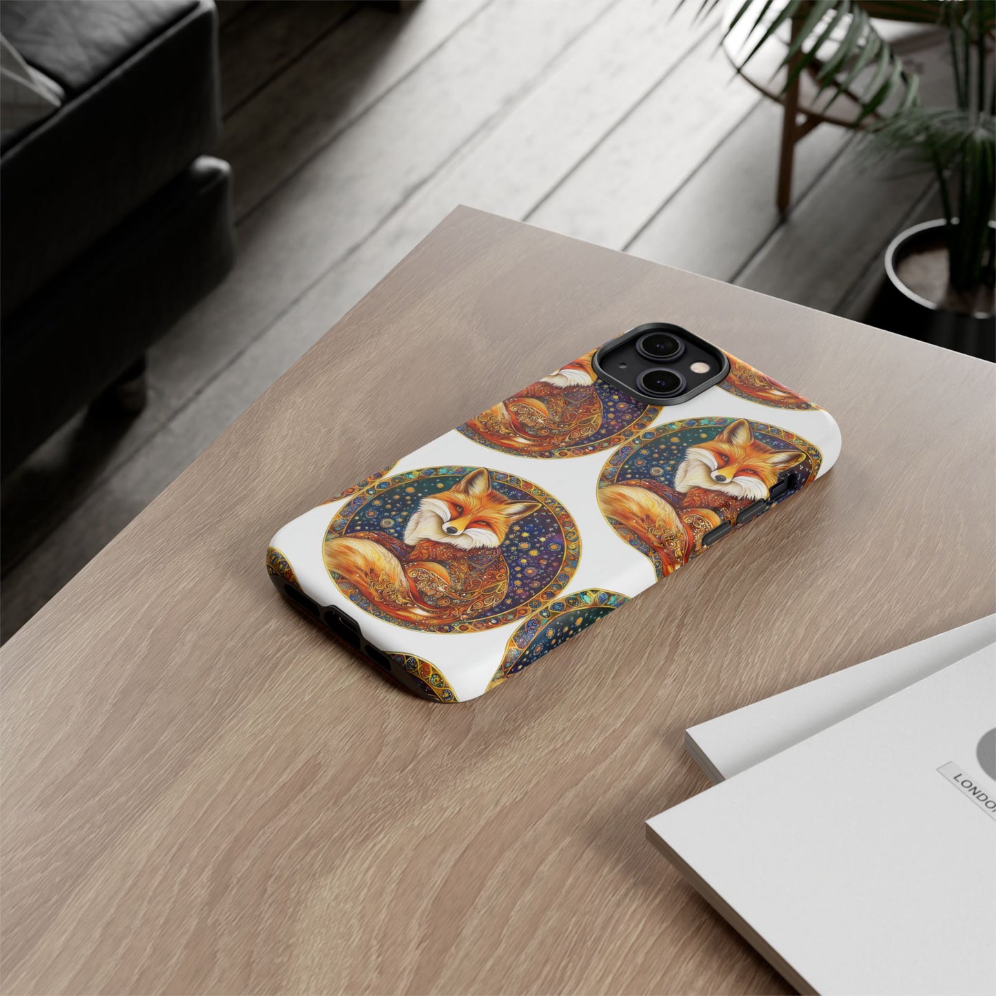 Artistic Fox Phone Case, Tough Phone Cover, Unique Gift for Animal Lovers, Stylish Tech Accessory, Nature-Inspired Decor