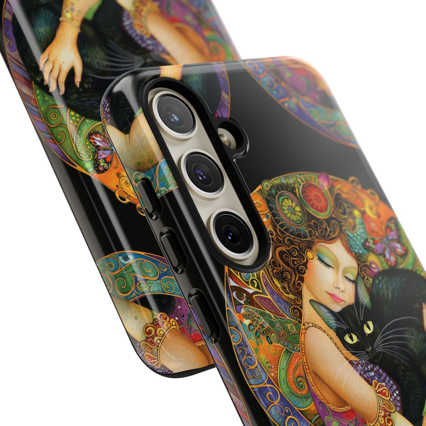 Tough Cases Phone Case, Colorful Protective Cover for Cat Lovers, Trendy Gift for Birthdays, Unique Art Phone Accessories