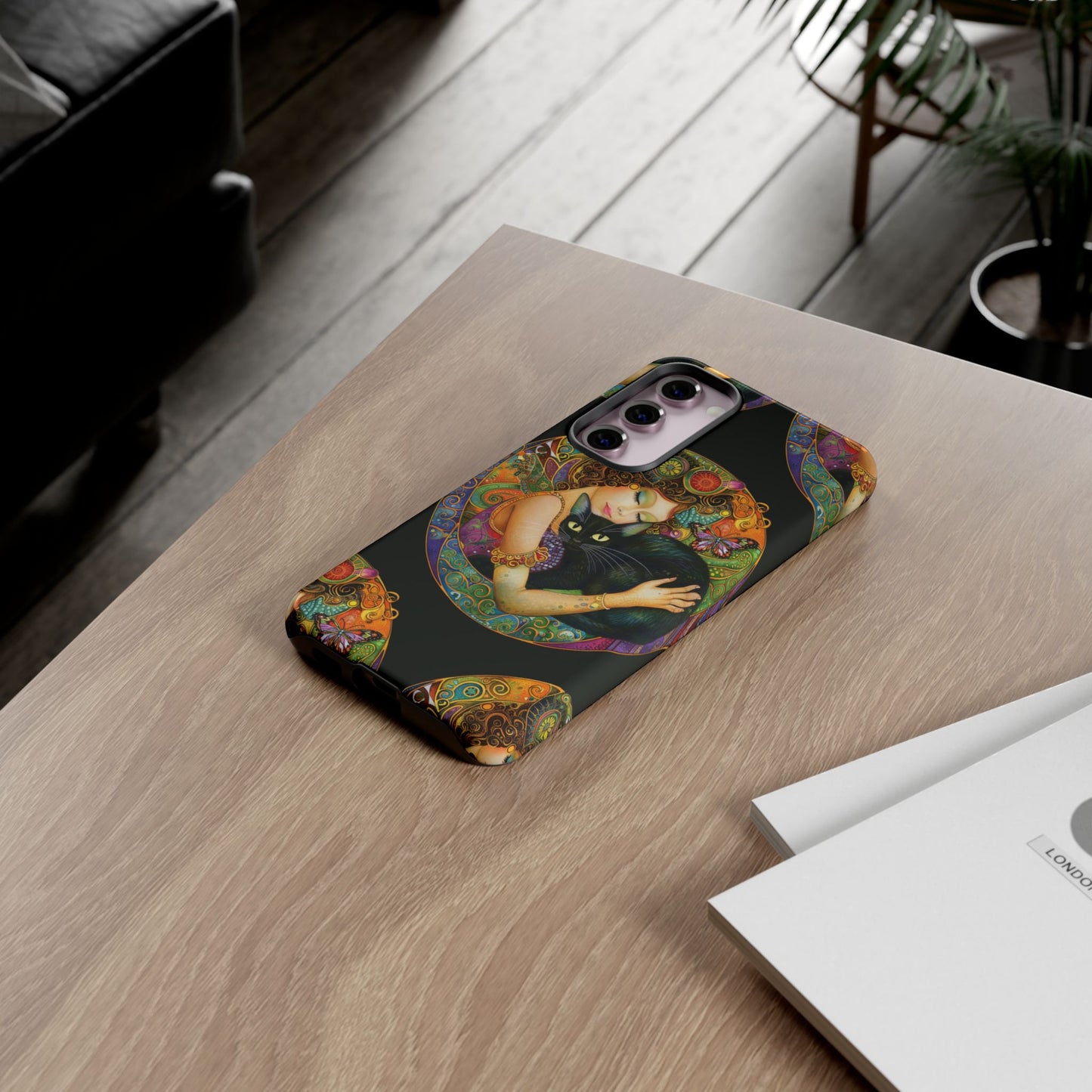 Tough Cases Phone Case, Colorful Protective Cover for Cat Lovers, Trendy Gift for Birthdays, Unique Art Phone Accessories