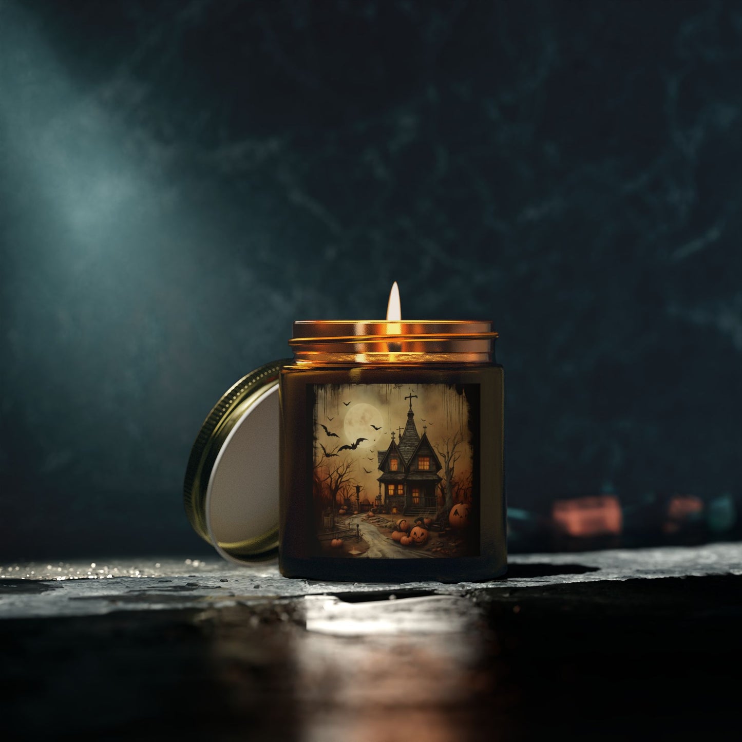 Halloween Haunted House Scented Candle | Spooky Home Decor, Gifts for Fall, Aromatherapy Candle, Unique Candle for Halloween