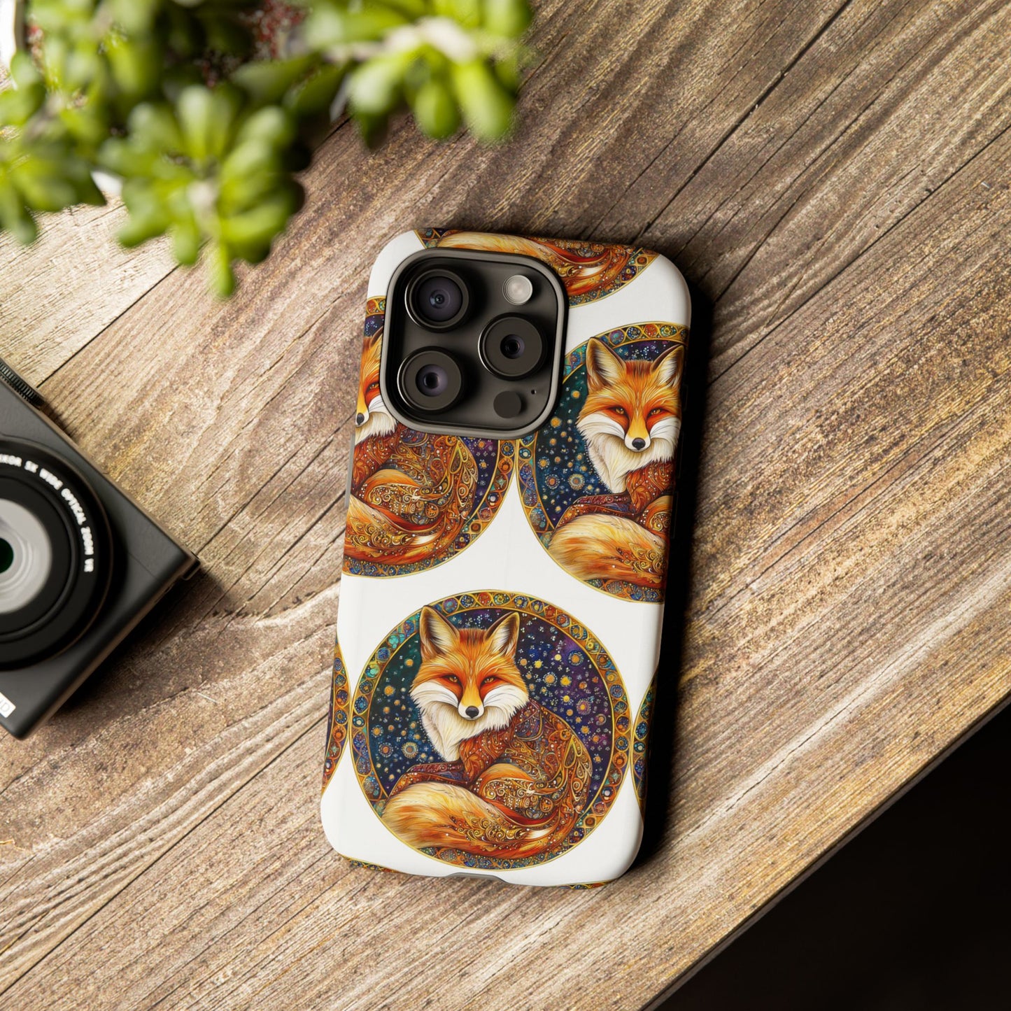 Artistic Fox Phone Case, Tough Phone Cover, Unique Gift for Animal Lovers, Stylish Tech Accessory, Nature-Inspired Decor