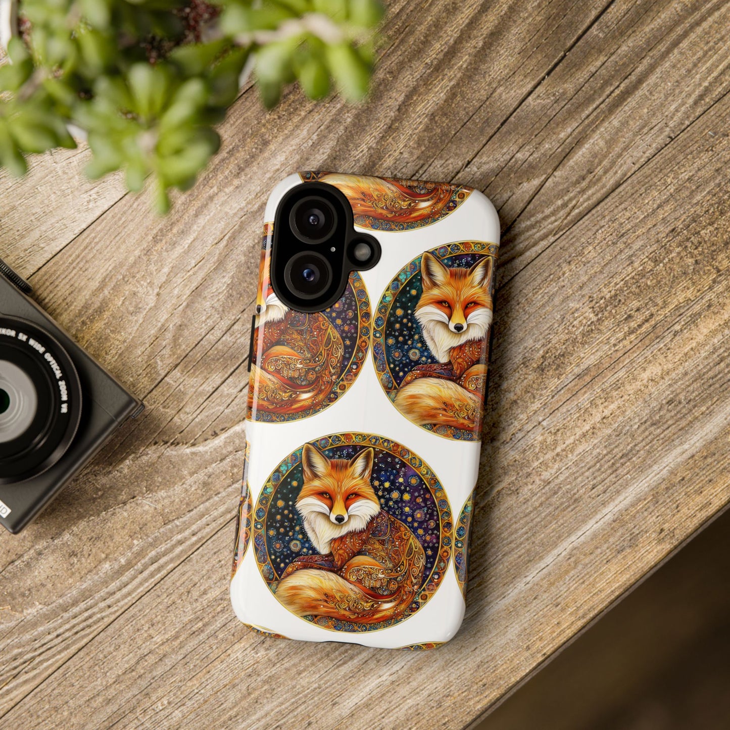 Artistic Fox Phone Case, Tough Phone Cover, Unique Gift for Animal Lovers, Stylish Tech Accessory, Nature-Inspired Decor