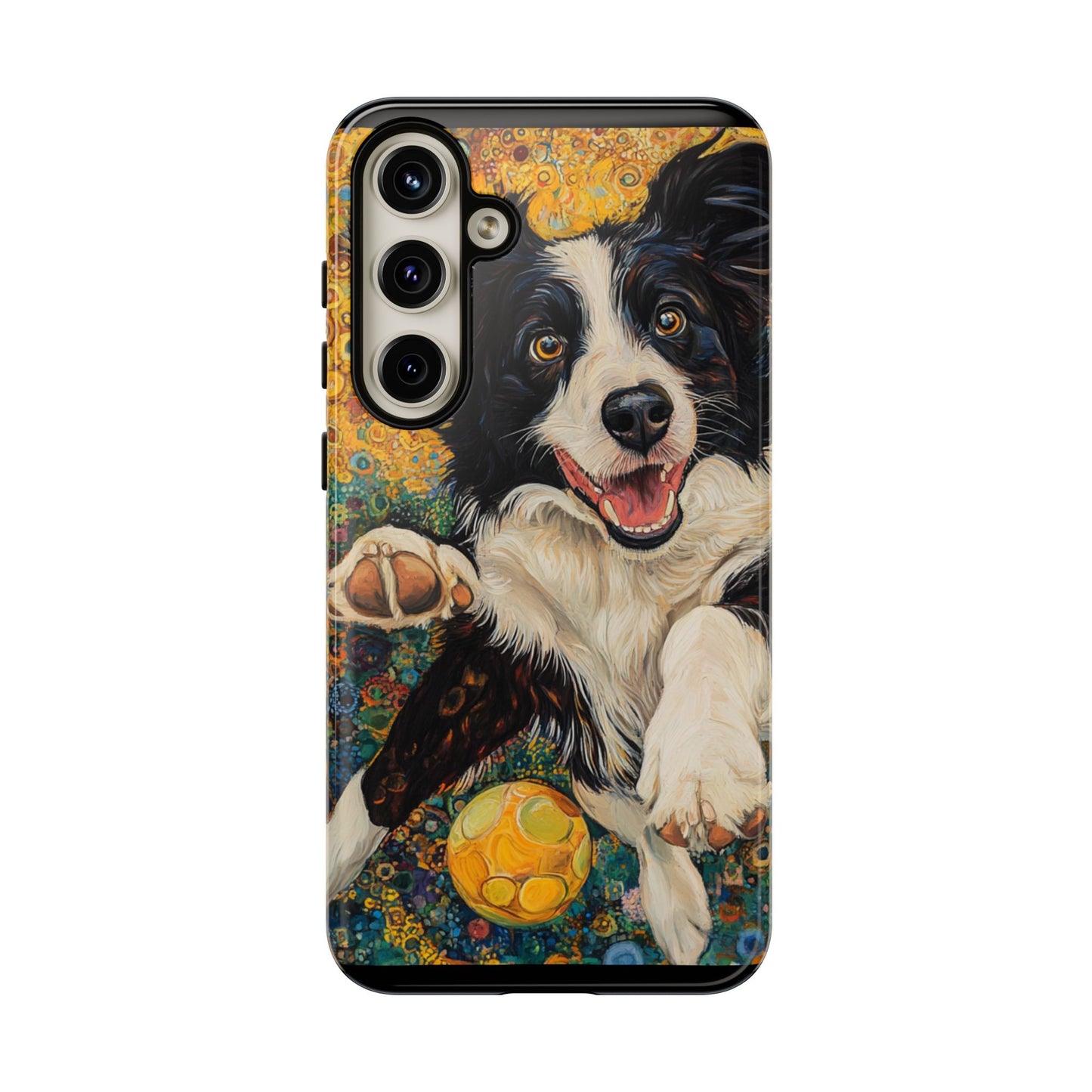 Border Collie Phone Case, Tough Cases, Pet Gifts, Customized Dog Accessories, Dog Mom Gift, Colorful Animal Artwork