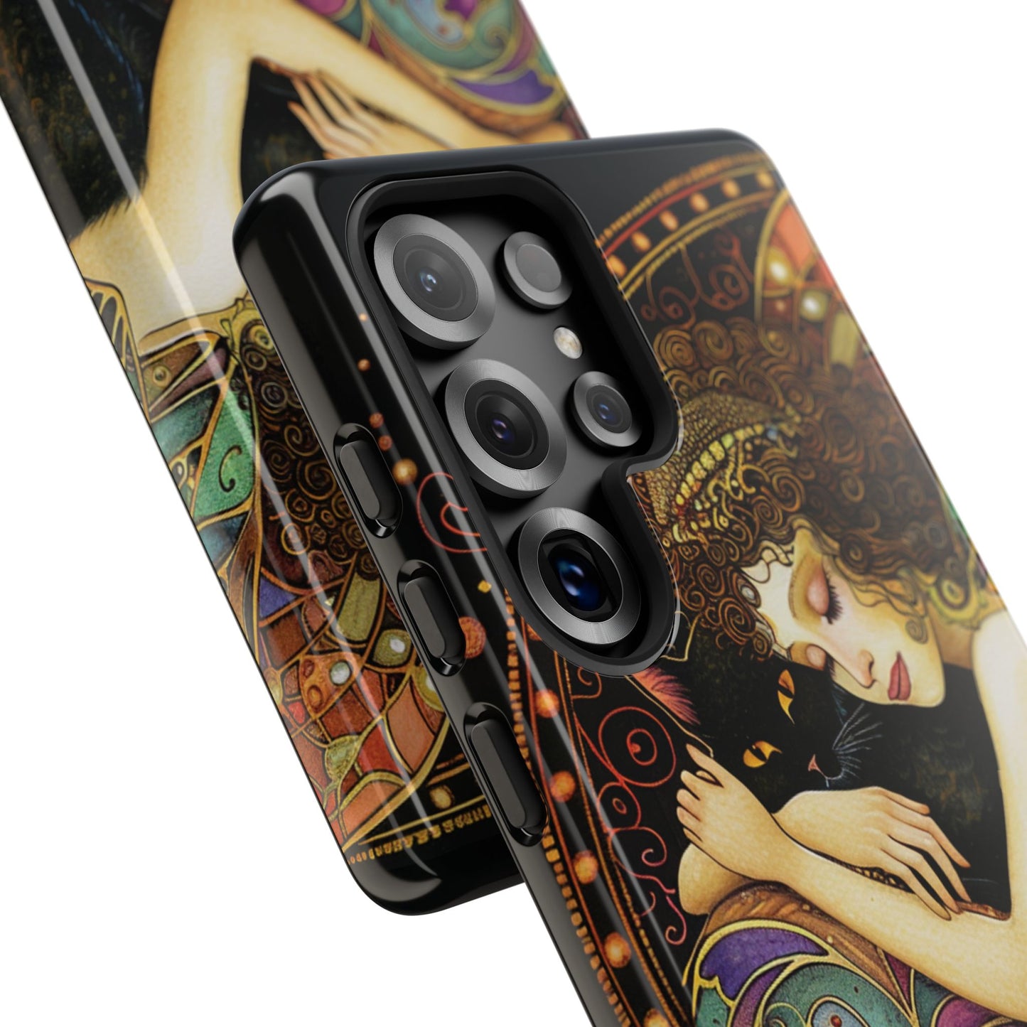 Artistic Phone Case for Cat Lovers, Tough Cases with Enchanting Design, Unique Gift for Birthdays, Holidays, and Celebrations